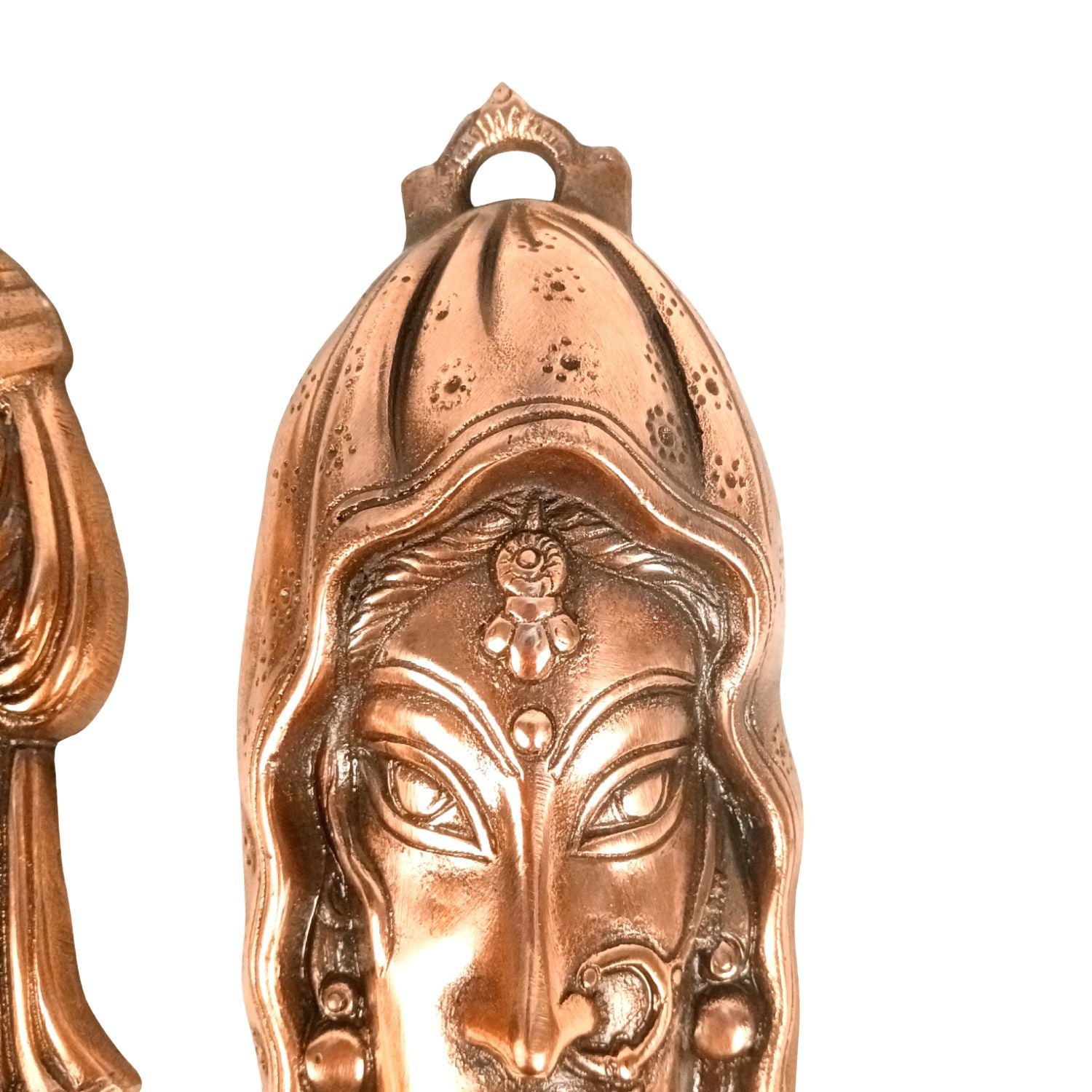 Village Couple Face Wall Hanging Set | Wall Hanging Showpiece for Home Decoration | Decorative Metal Wall Hangings for Living Room, Bedroom, Art Decor - 11 Inch (Set Of 2) - Apkamart