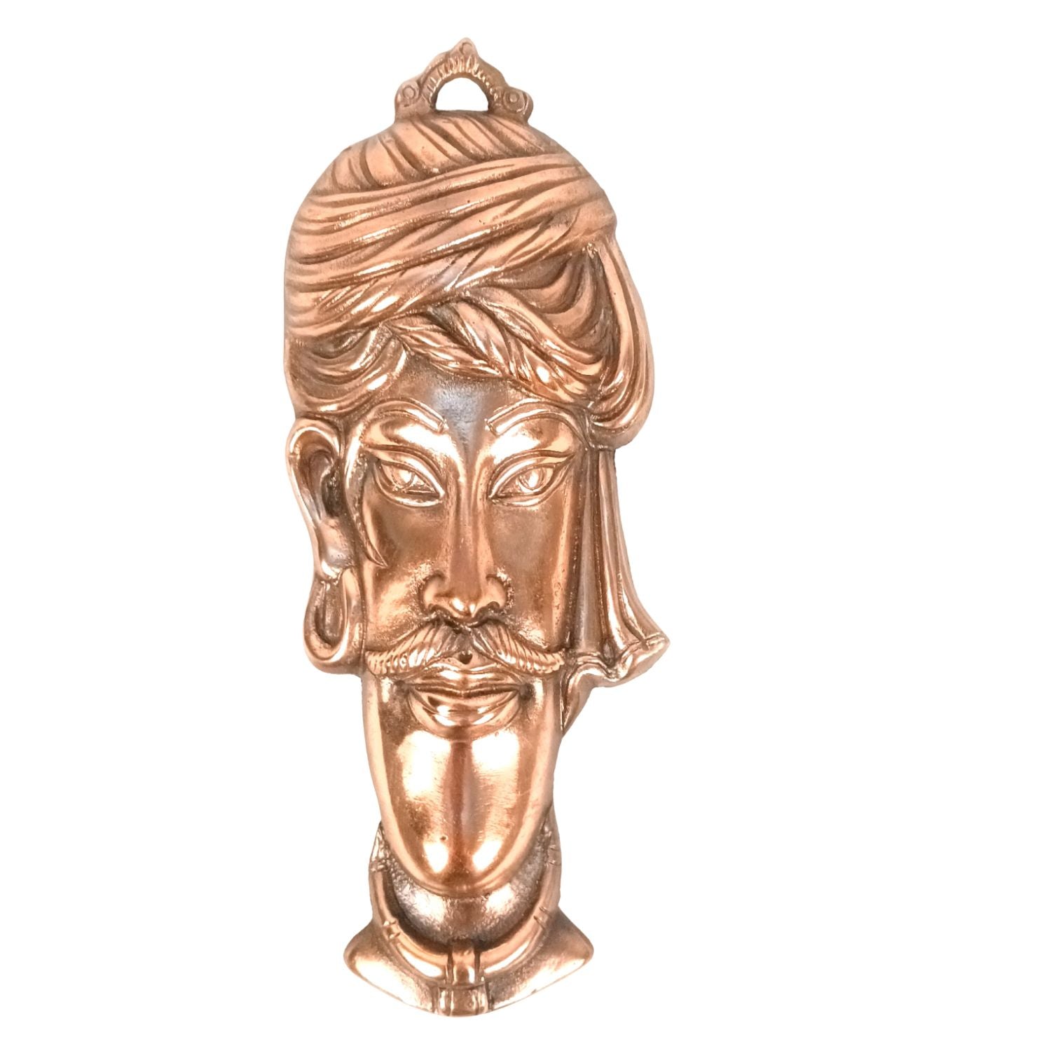 Village Couple Face Wall Hanging Set | Wall Hanging Showpiece for Home Decoration | Decorative Metal Wall Hangings for Living Room, Bedroom, Art Decor - 11 Inch (Set Of 2) - Apkamart