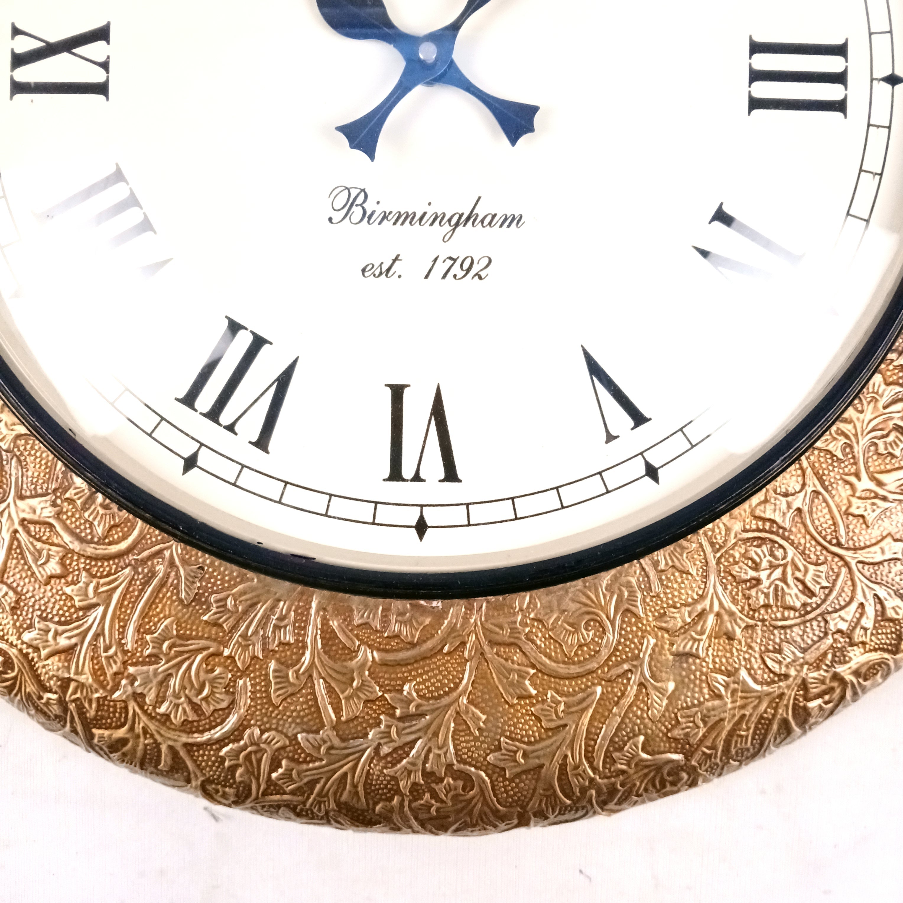 Vintage Roman Numeral Wall Clock, Golden Wood Finish – Apkamart