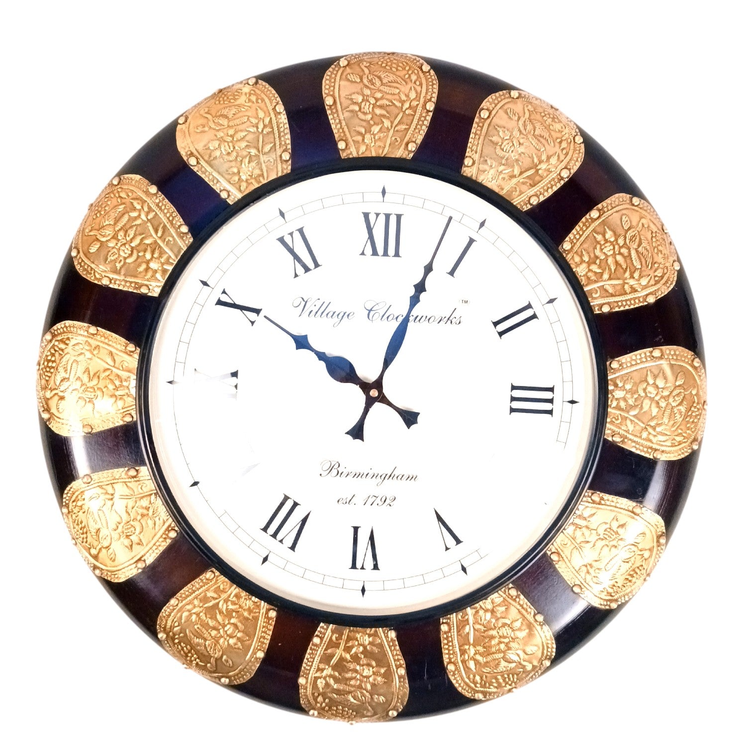 Designer Wall Clock for Living Room Bedroom Office | Analog Wall Clock | Decorative Modern Home Decor Wooden Wall Clock | Housewarming Wedding Gift - 18 Inch - Apkamart