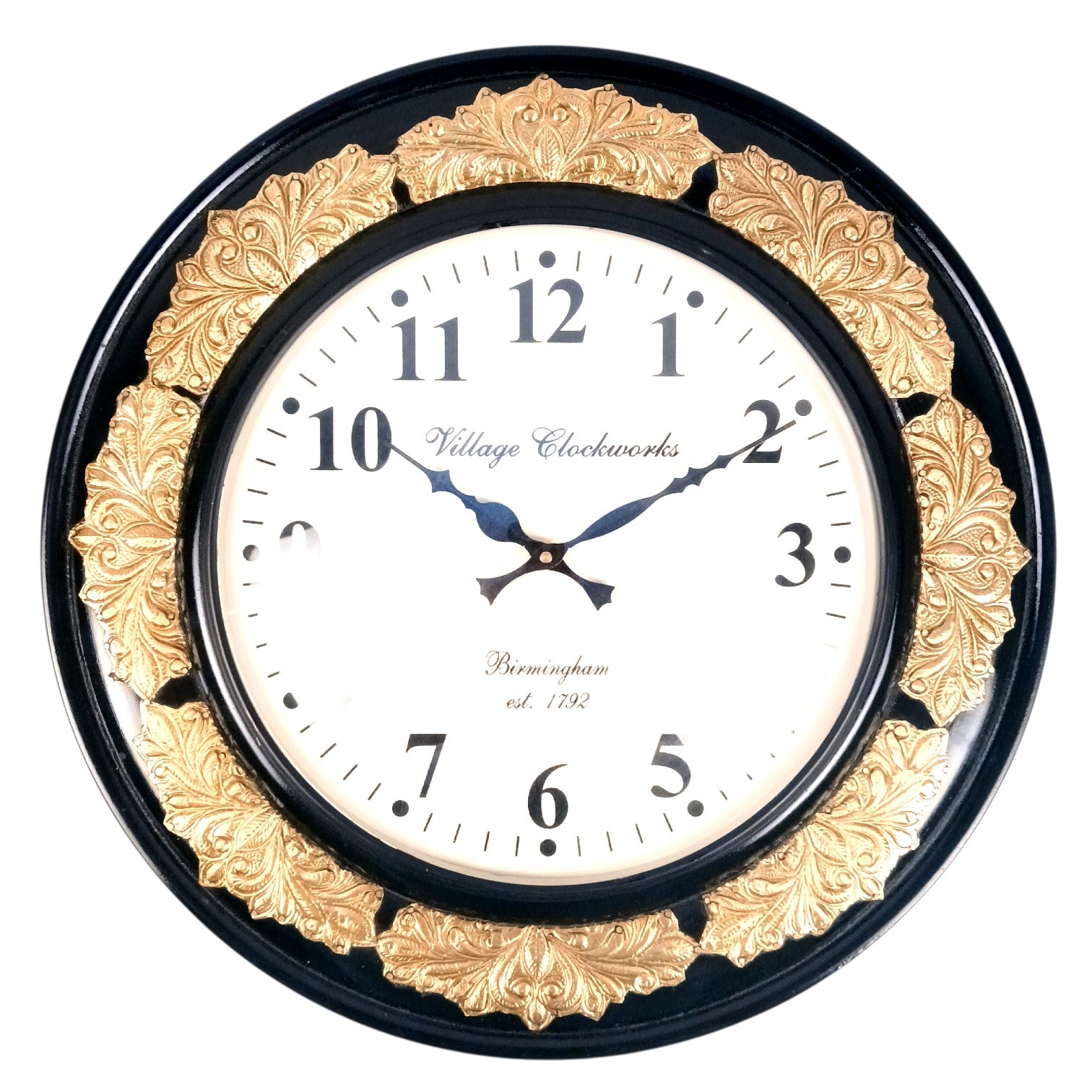 Designer Wall Clock for Living Room Bedroom & Office | Analog Decorative Wall Clock | Modern Home Decor Wooden Clock | Easy Read Display | Housewarming Gift - 18 Inch - Apkamart