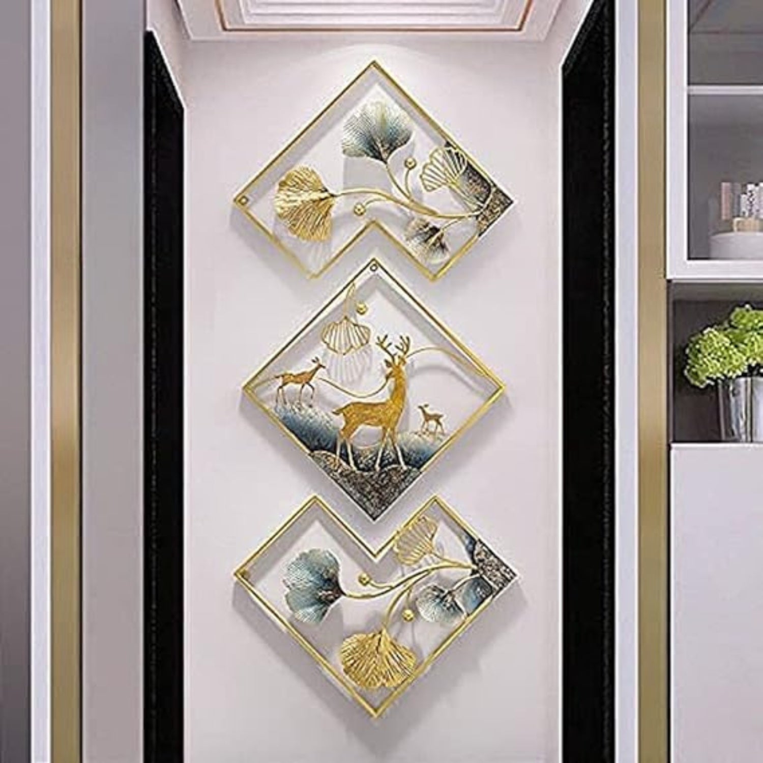 Wall Hanging Set | Decorative Wall Art for Home Decor, Living Room, Bedroom & Office | Stylish Wall Decor Showpiece - Set of 3 - Apkamart