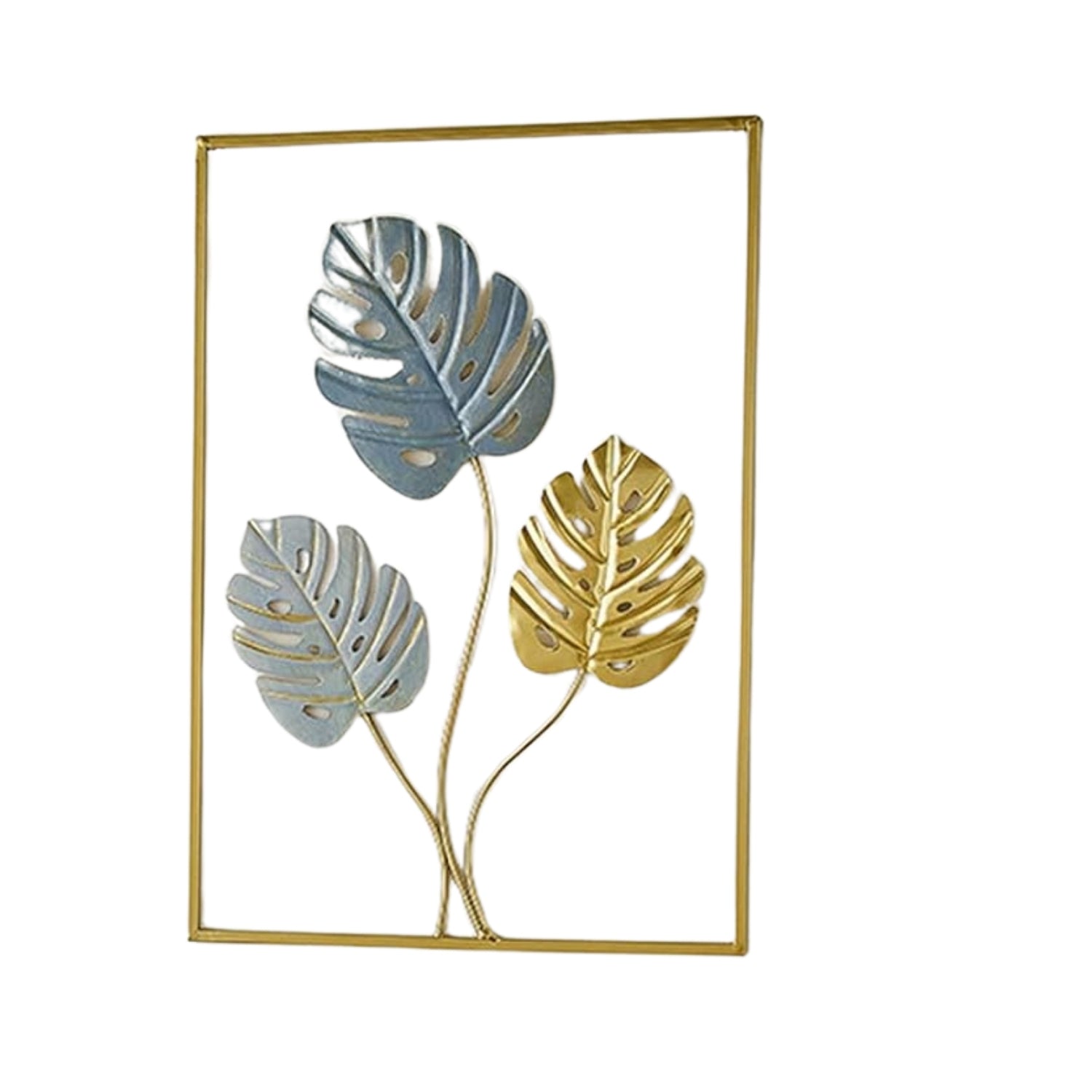 Flower Wall Hanging Set | Decorative Floral Wall Art for Home, Living Room, Bedroom & Hall | Metal Flower Wall Decor Panels - 24 Inch (Set Of 3) - Apkamart