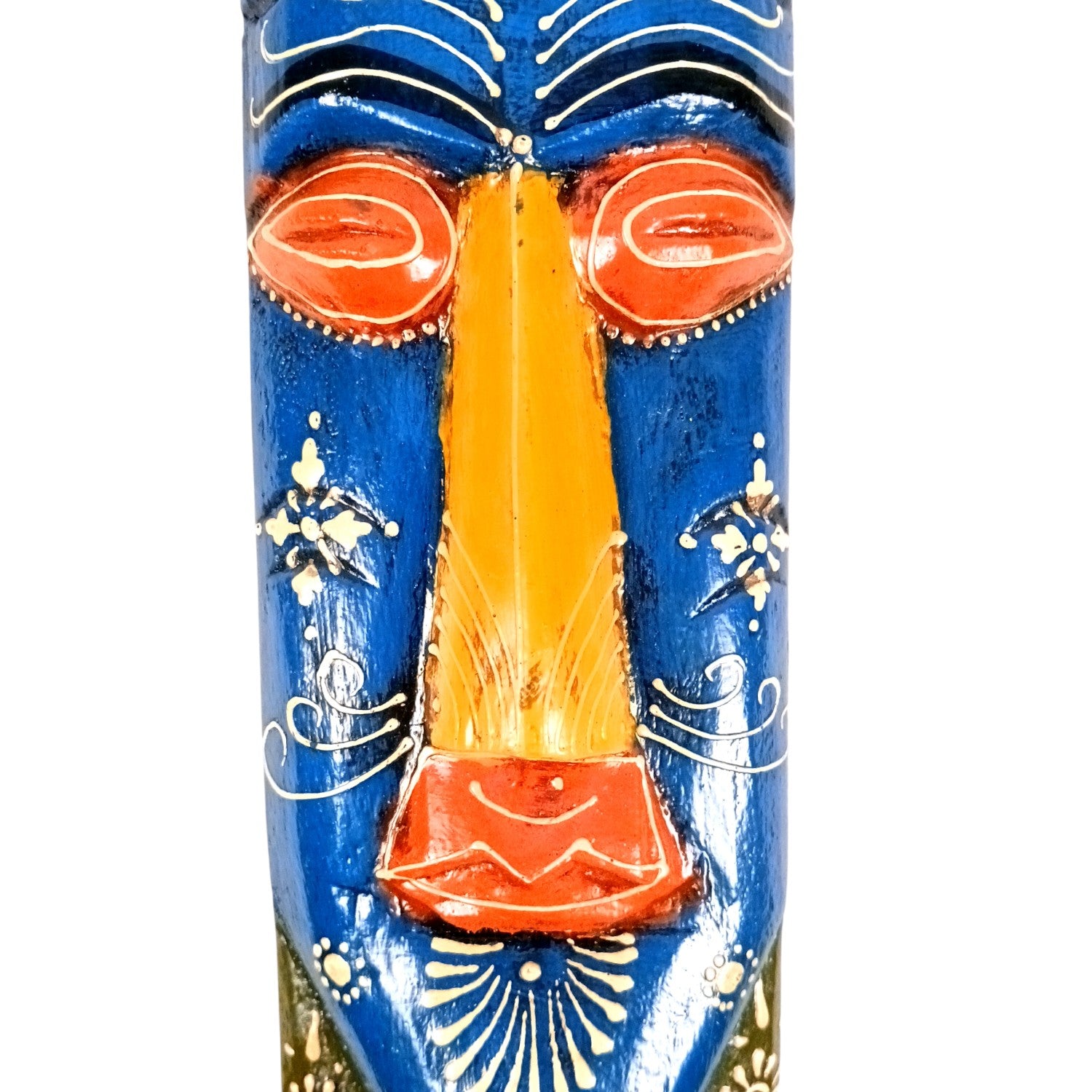 Wooden Wall Hanging Mask Showpiece | Decorative Mask for Home Wall Decor Premium Home Decor Item for Living Room | Bedroom Gift & Festive Showpiece - 15 Inch - Apkamart