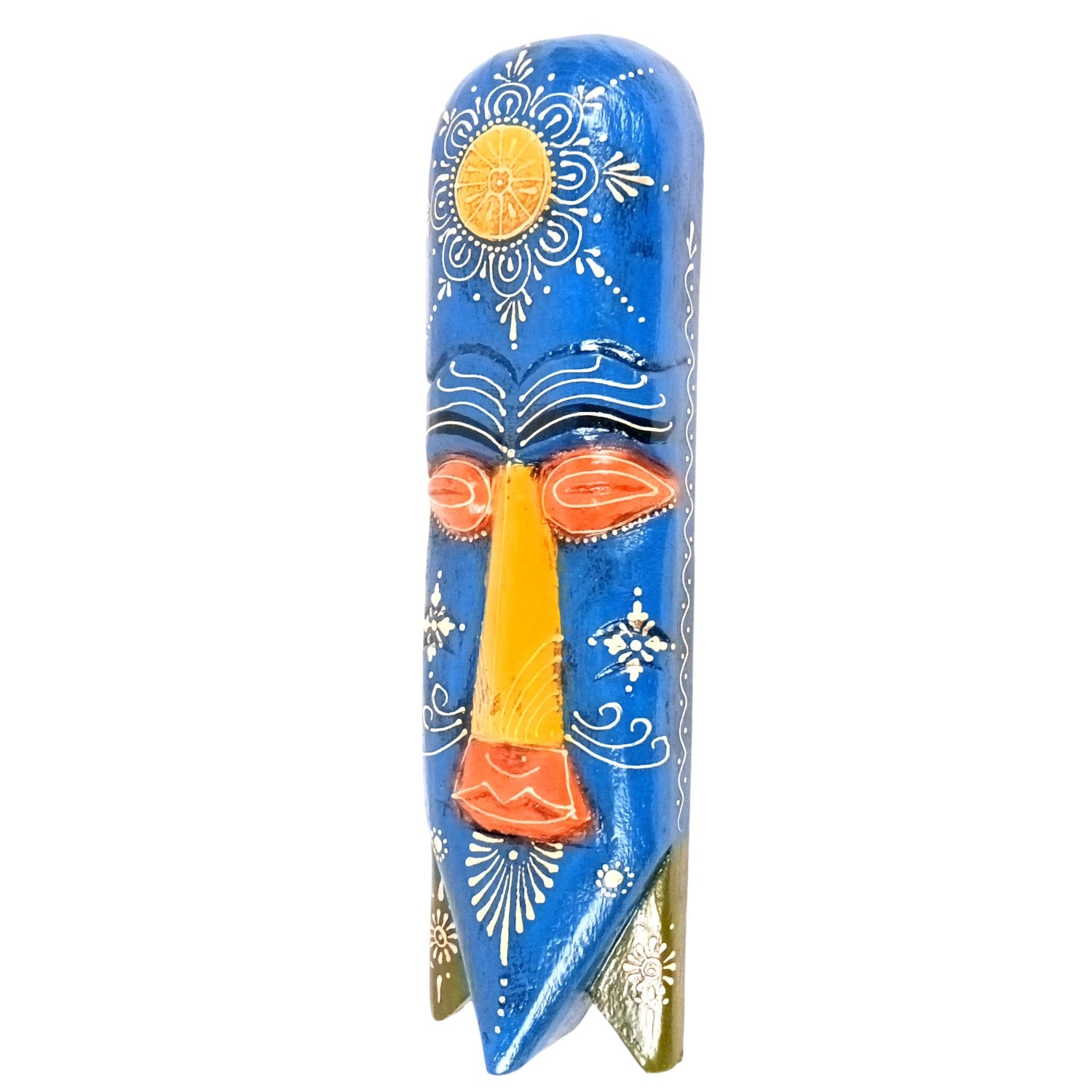 Wooden Wall Hanging Mask Showpiece | Decorative Mask for Home Wall Decor Premium Home Decor Item for Living Room | Bedroom Gift & Festive Showpiece - 15 Inch - Apkamart