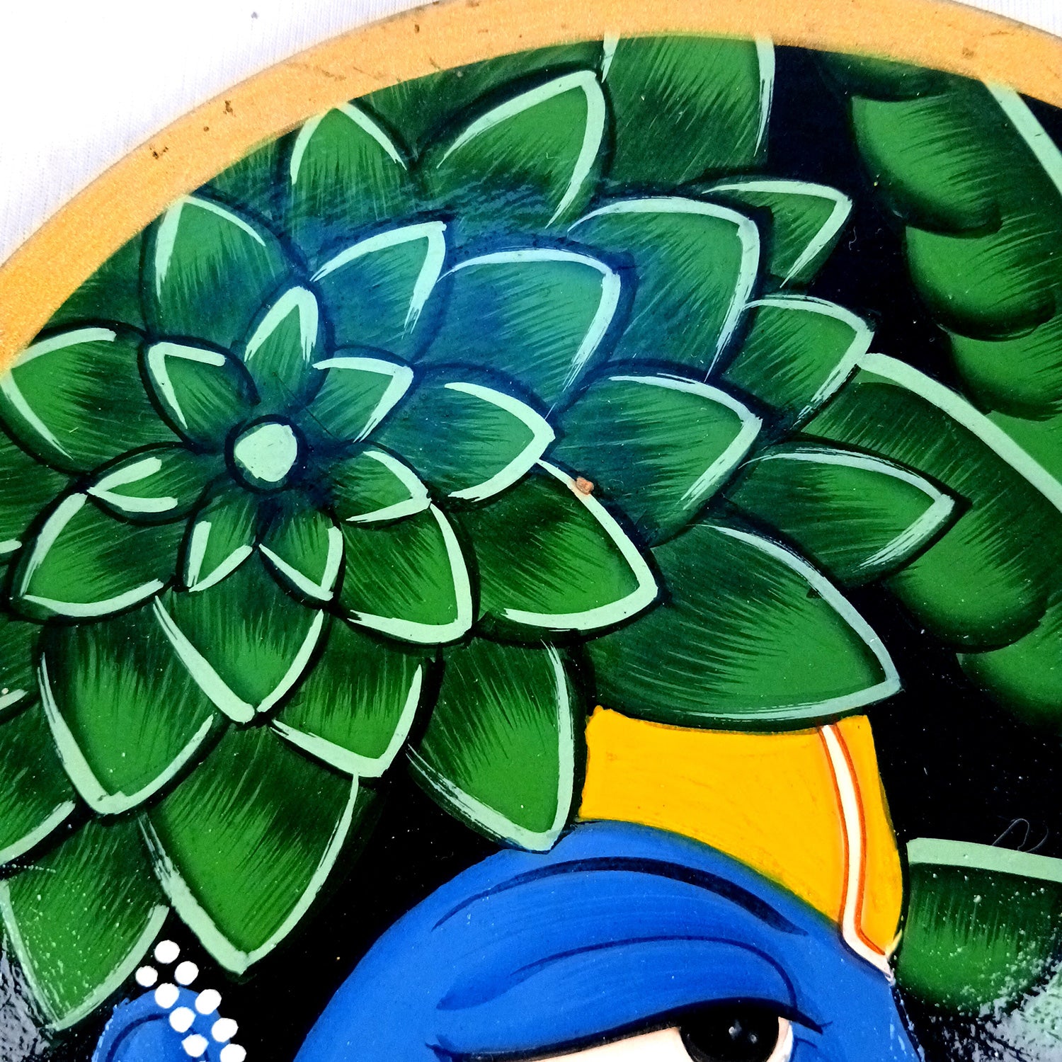 Wall Plate | Wooden Wall Hanging Plates - Krishna Wall Art - For Home Decor, Living Room, Office | Gift for Wedding, Housewarming, Festivals - 10 Inch - Apkamart #Colour_Black
