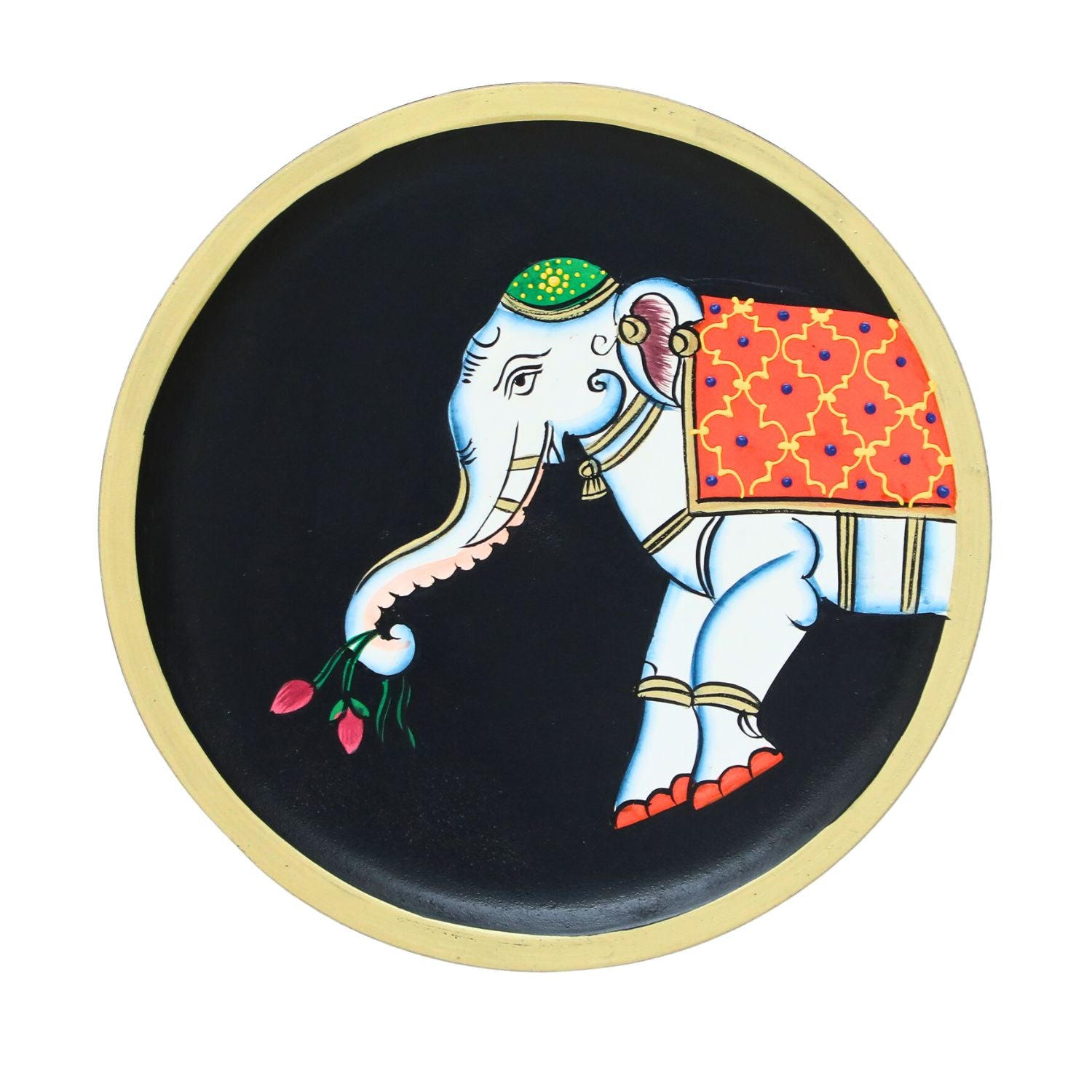 Wall Plate | Wooden Wall Hanging Plates - Elephant Wall Art - For Home Decor, Living Room, Bedroom, Kitchen, Office | Gift for Wedding, Housewarming, Festivals - 12 Inch - Apkamart #Style_Design 1