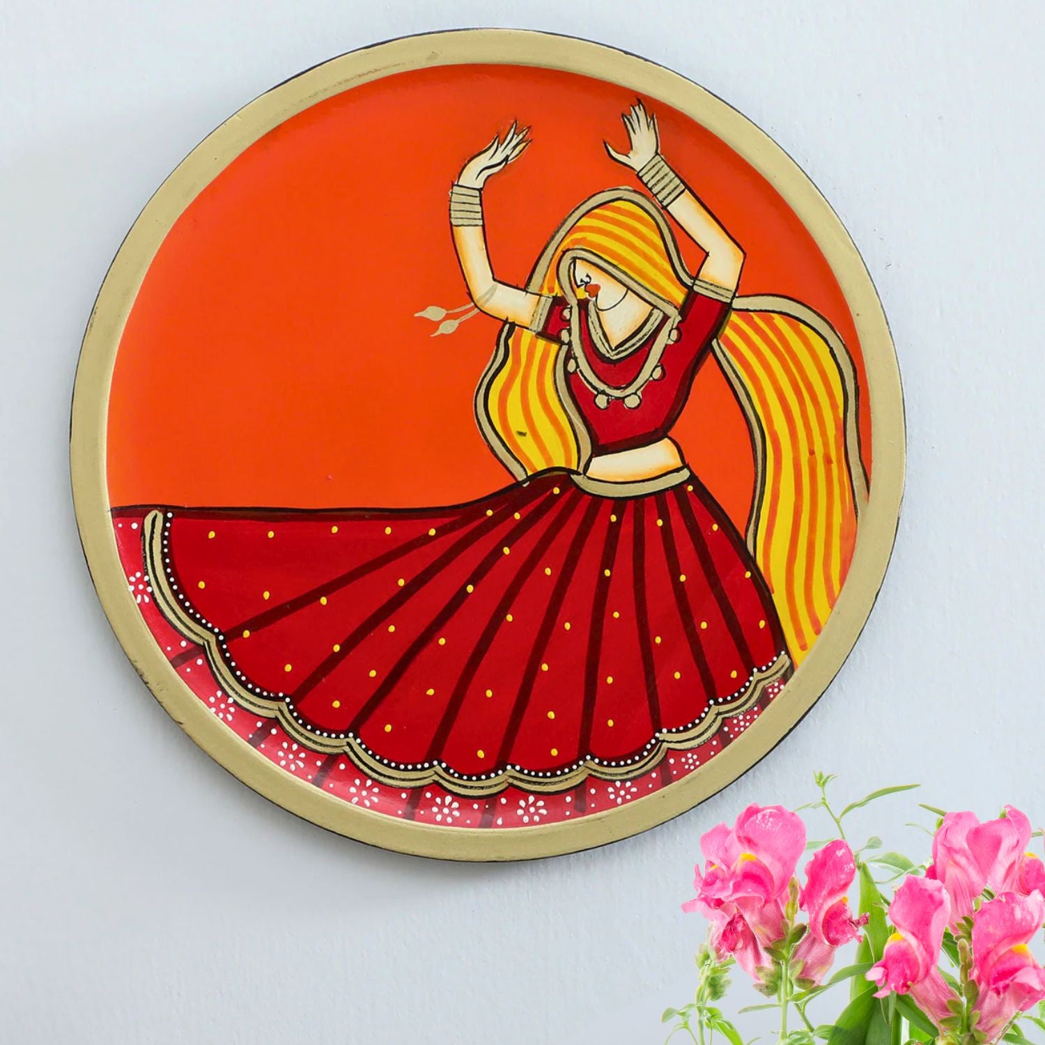 Wall Plate | Wooden Wall Hanging Plates - Bani Thani Lady Wall Art - For Home Decor, Living Room, Bedroom, Office | Gift for Wedding, Housewarming, Festivals - 12 Inch - Apkamart #Style_Design 2