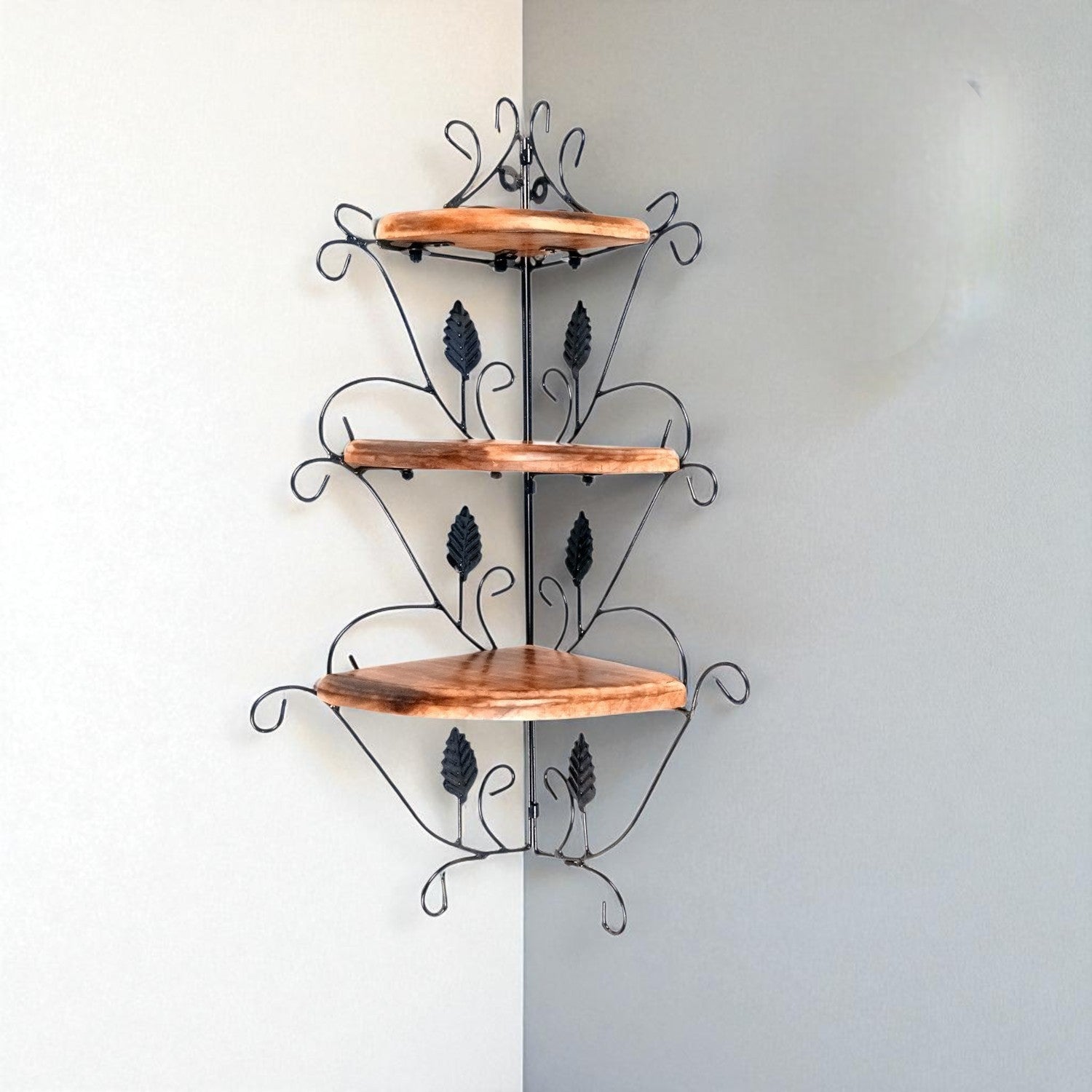 Wall Shelf Stand 3 Shelf| Floating Shelves Hanging For Keeping Showpieces, Small Plants, Tea Lights | Wooden Wall Brackets - For Home, Living Room, Wall Decor & Gifts - 25 Inch - Apkamart