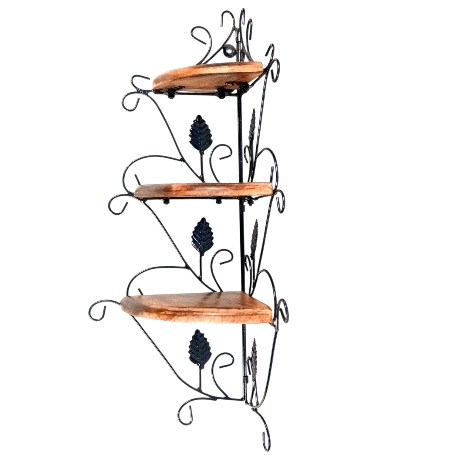 Wall Shelf Stand 3 Shelf| Floating Shelves Hanging For Keeping Showpieces, Small Plants, Tea Lights | Wooden Wall Brackets - For Home, Living Room, Wall Decor & Gifts - 25 Inch - Apkamart