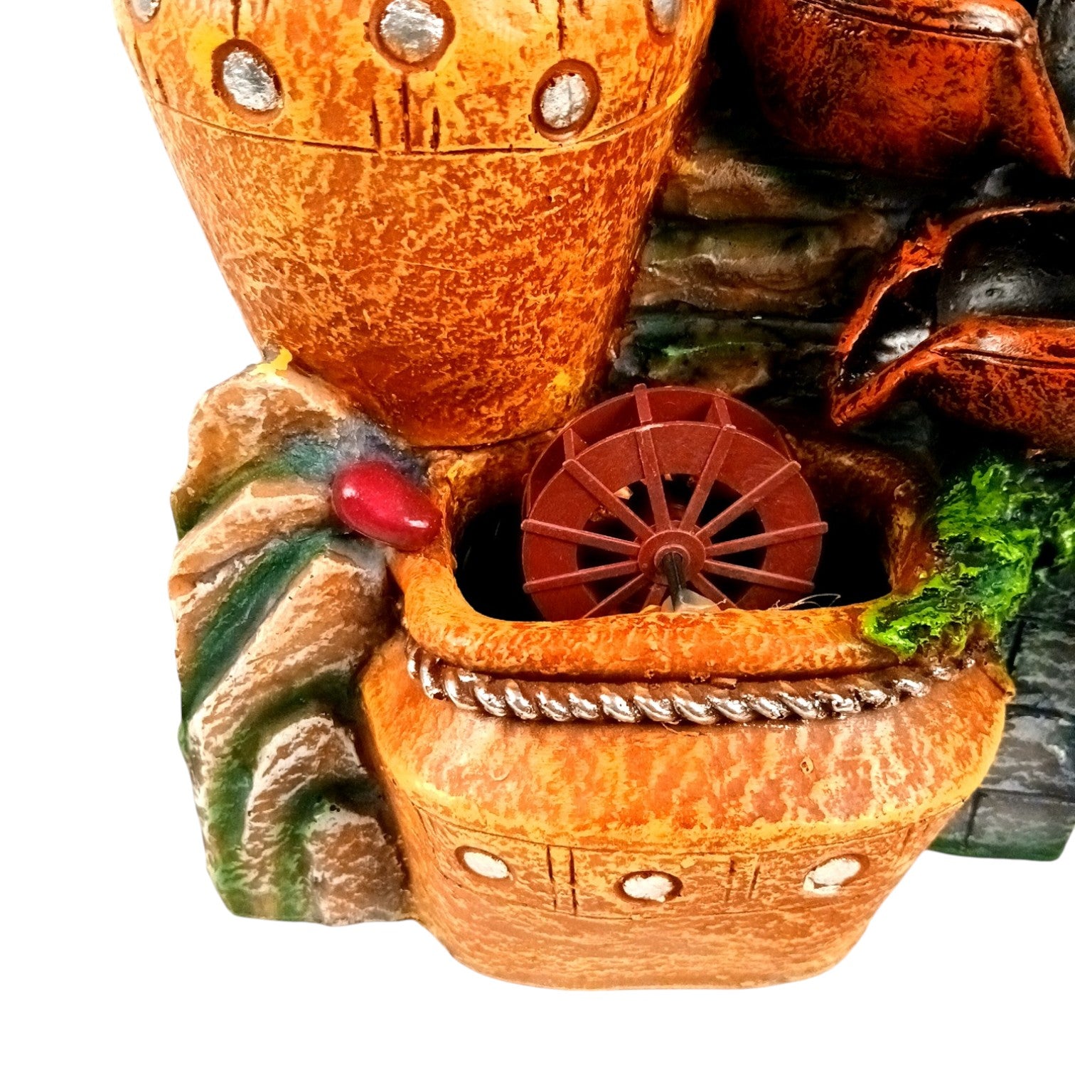 3 Step Indoor Water Fountain LED Showpiece Vastu Table - 10 Inch - Apkamart