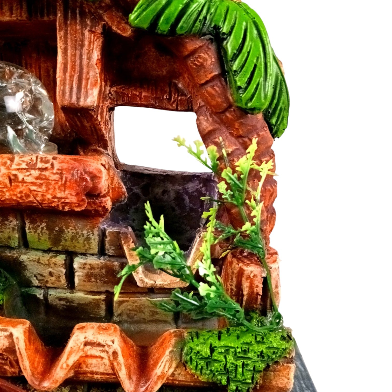 3 Step Water Fountain LED - Meditating Indoor Vastu - 15 Inch - Apkamart