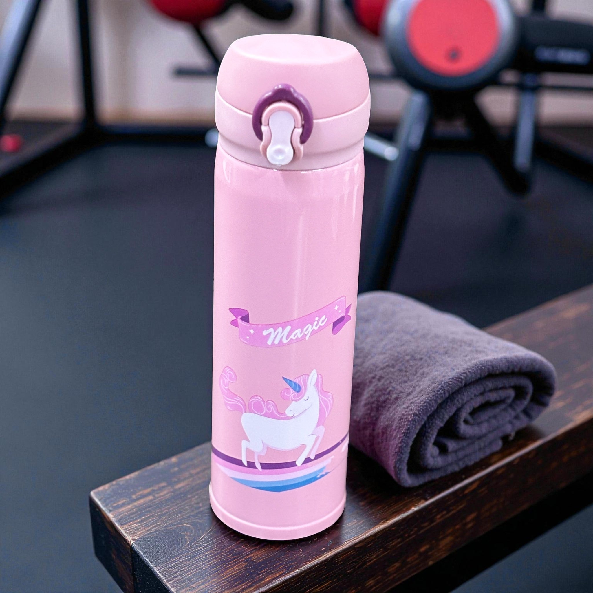 Kids Water Bottle | Bottle for Girls & Boys | Leakproof, Durable & BPA-Free | Kids School Water Bottle with Handle | Cartoon Design Plastic Bottle for Travel - ml - Apkamart