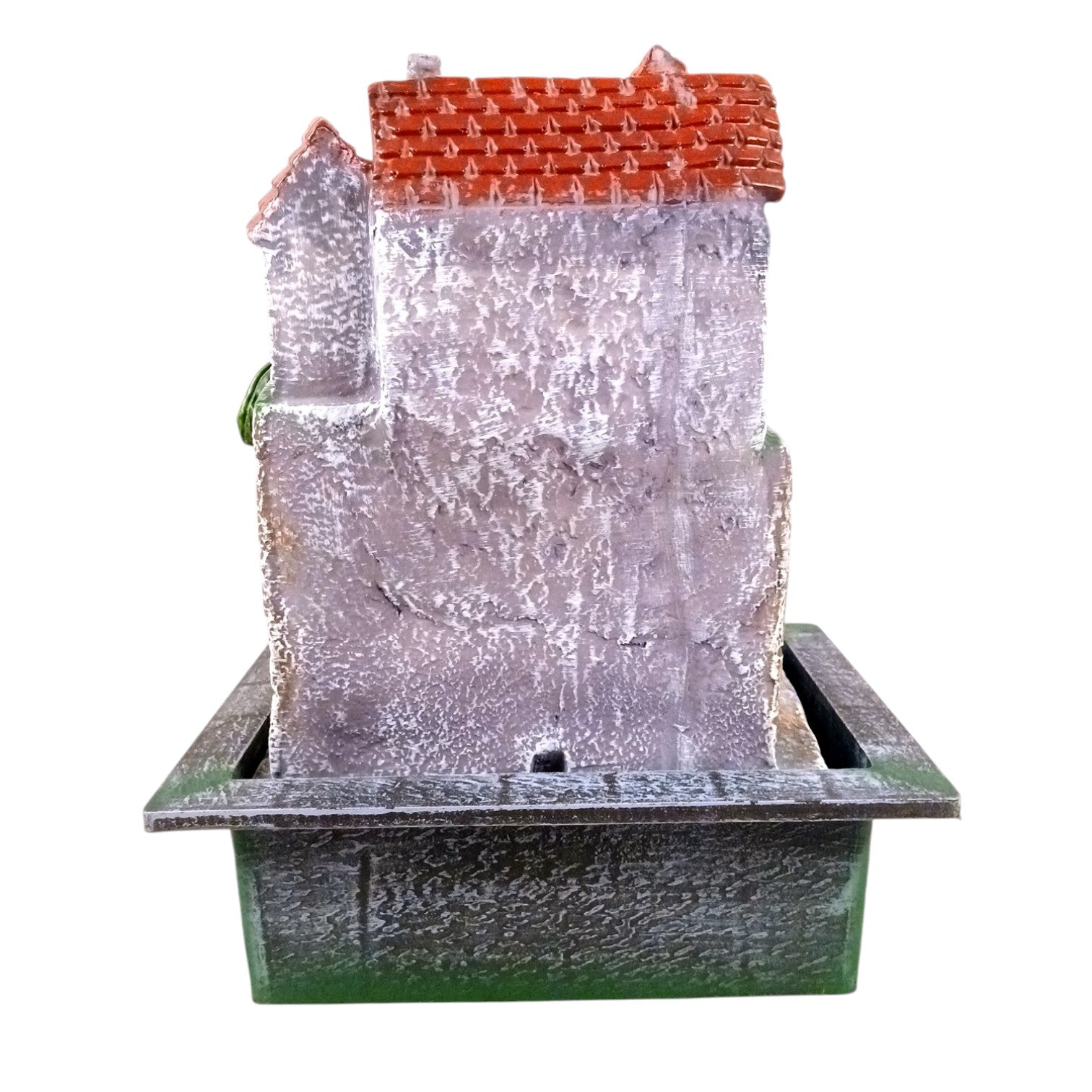 Indoor Water Fountain with LED Lights 3 Step Waterfall Cum Showpiece - For Vastu, Table, Office, Living Room, Home Decor & Gifts | Wedding & House Warming Gift - 14 Inch - Apkamart