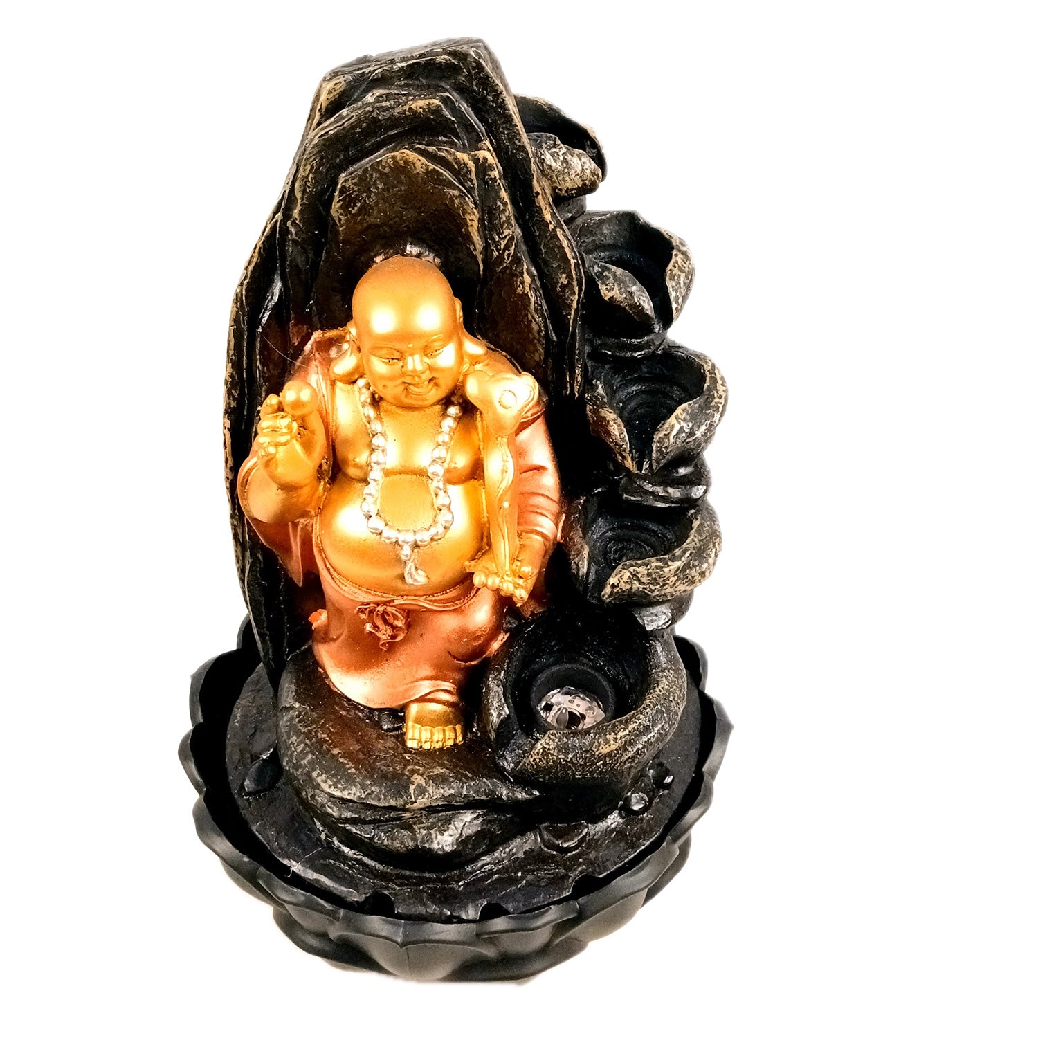 Water Fountain with Buddha Statue - For Living Room, Table Decor, Office & Home Decoration Gifts - 16 inch - Apkamart #Style_Design 1