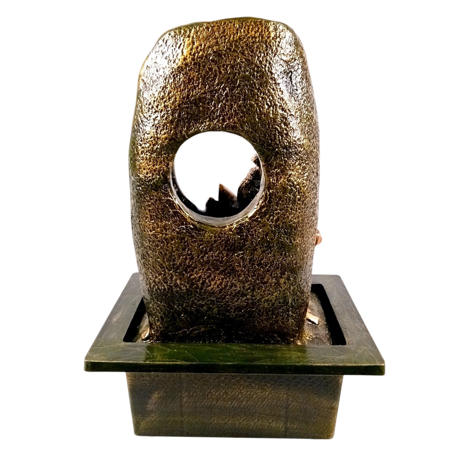 Table Top Water Fountain With Ganesh Statue | Indoor Fountains with LED Lights Waterfall - For Vastu, Table, Office, Living Room, Home Decor & Gifts - 21 Inch - Apkamart