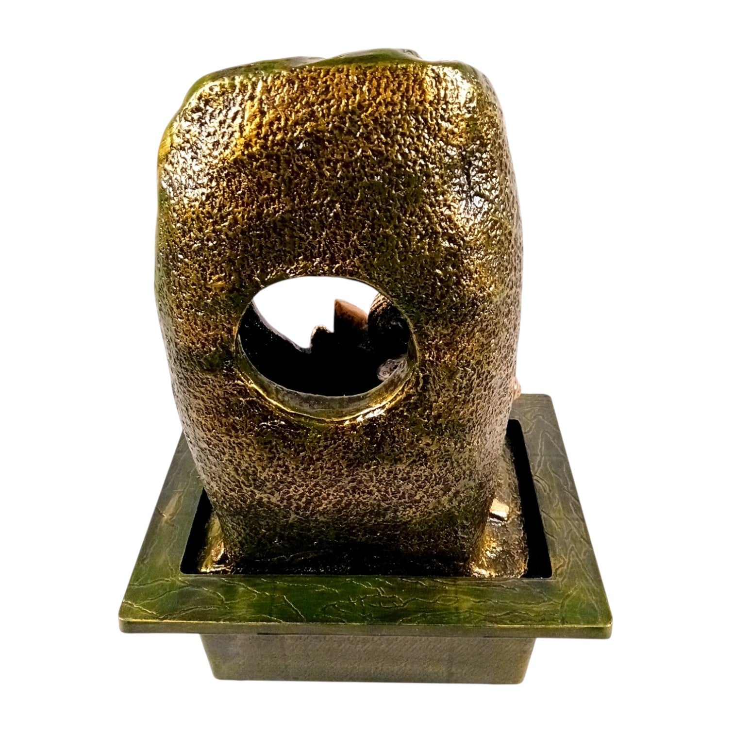 Table Top Water Fountain With Ganesh Statue | Indoor Fountains with LED Lights Waterfall - For Vastu, Table, Office, Living Room, Home Decor & Gifts - 21 Inch - Apkamart