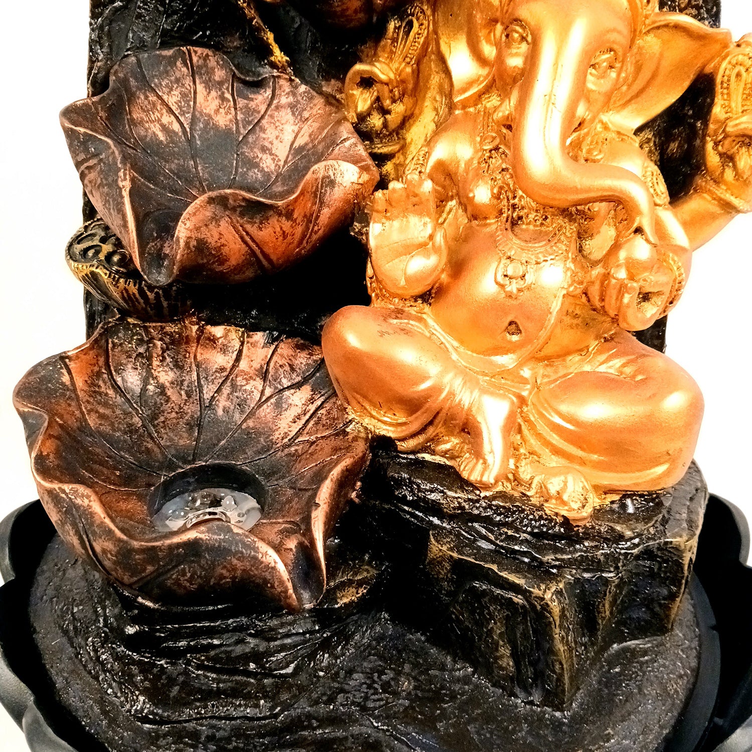 Water Fountains with LED Lights - Ganesh Design | Indoor Table Top Waterfall Fountain |  Water fall For Vastu - For Tabletop, Living Room, Garden, Office, Home Decoration & Gifts - 8 inch - Apkamart #Style_Design 1