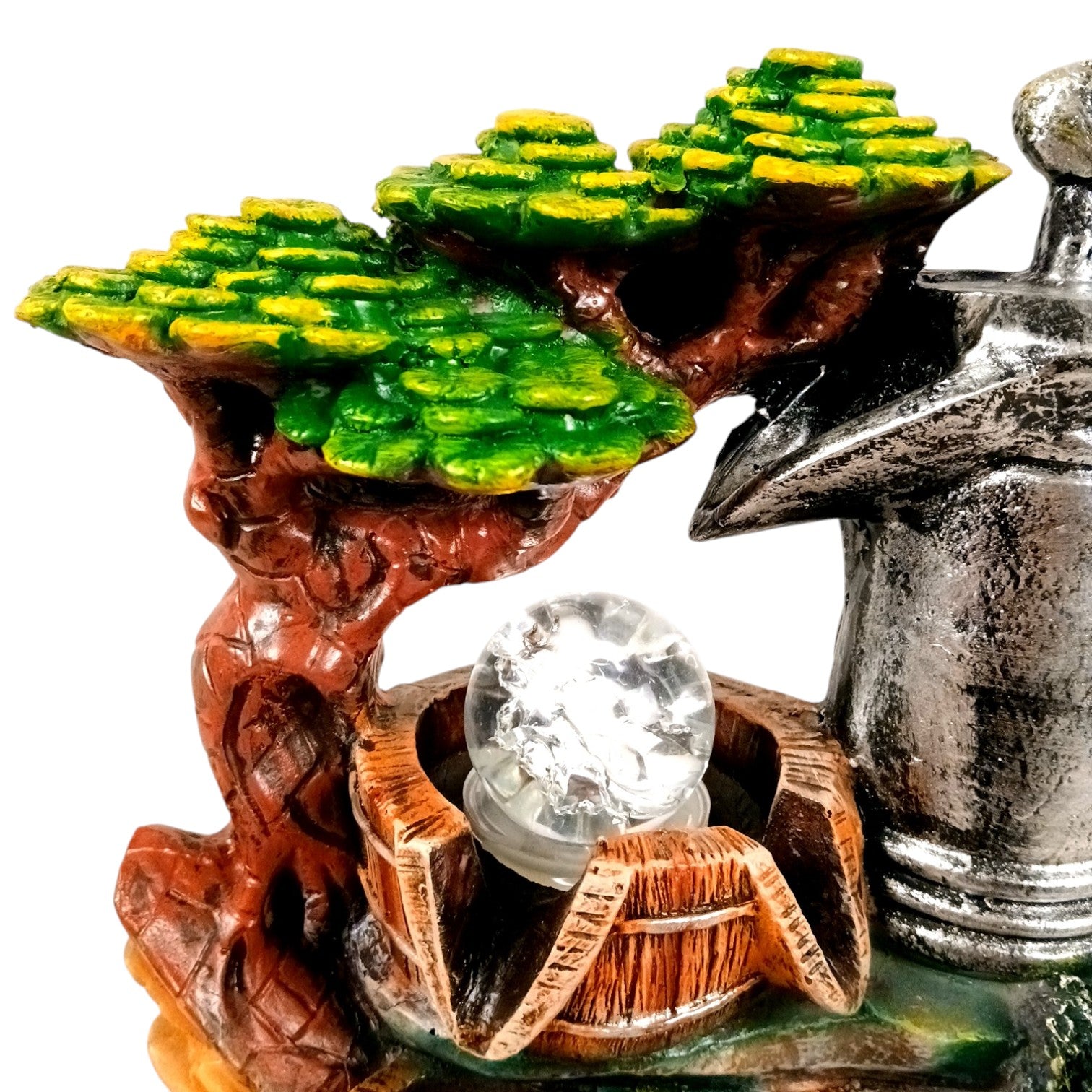 Indoor Water Fountain with LED Lights | Decoration Table Waterfall Cum Showpiece - For Vastu, Table, Office, Living Room, Home Decor & Gifts - 14 Inch - Apkamart