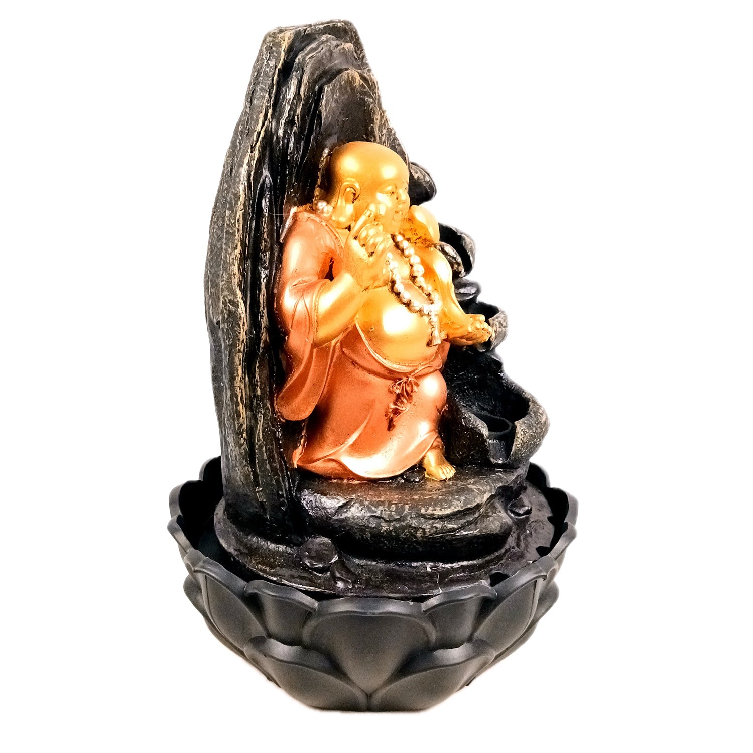 Water Fountain with Buddha Statue - For Living Room, Table Decor, Office & Home Decoration Gifts - 16 inch - Apkamart #Style_Design 1