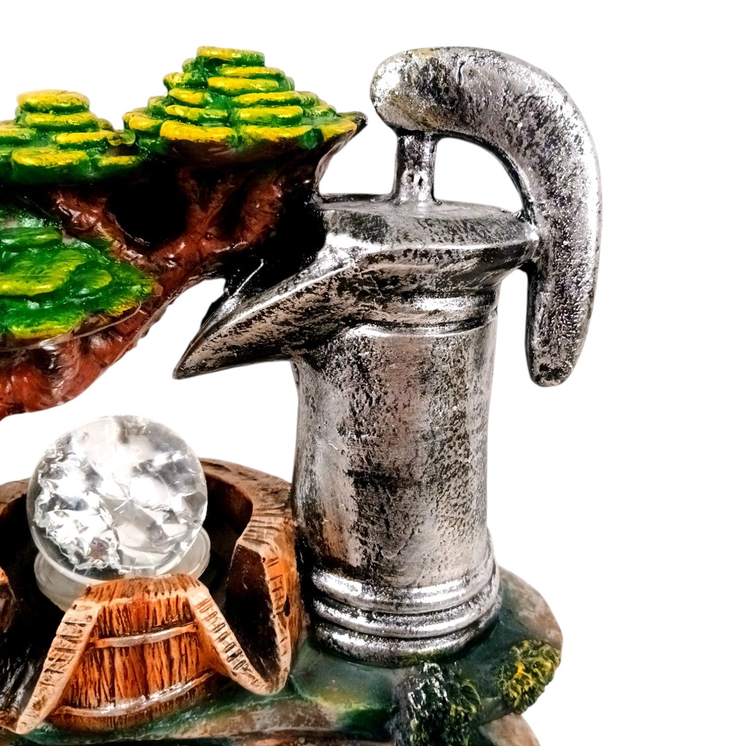 Indoor Water Fountain with LED Lights | Decoration Table Waterfall Cum Showpiece - For Vastu, Table, Office, Living Room, Home Decor & Gifts - 14 Inch - Apkamart