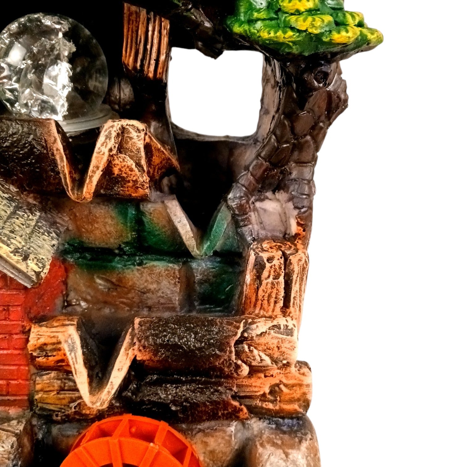 Table Top Water Fountain | Indoor Fountains with LED Lights - 3 Steps Hut Shape Waterfall - For Vastu, Table, Office, Home - Housewarming And Anniversary Gift - 13 Inch - Apkamart