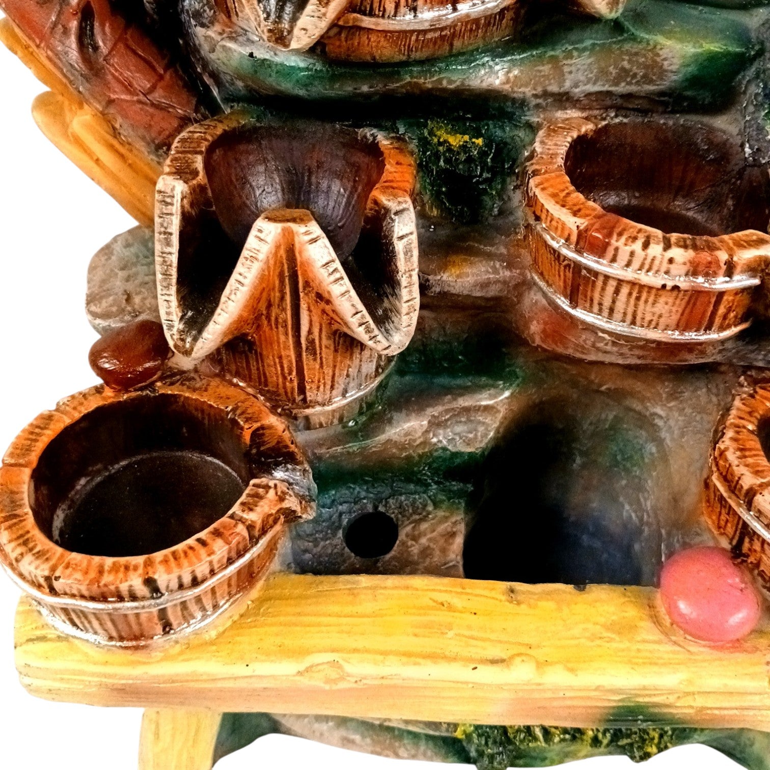 Indoor Water Fountain with LED Lights | Decoration Table Waterfall Cum Showpiece - For Vastu, Table, Office, Living Room, Home Decor & Gifts - 14 Inch - Apkamart