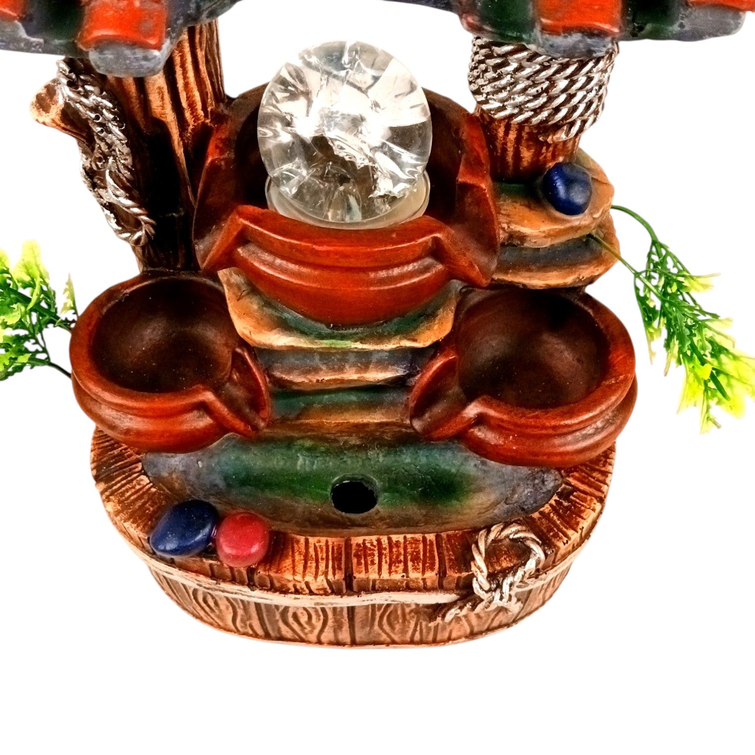 Indoor Water Fountain with LED Lights | Decoration Table Waterfall Cum Showpiece - For Vastu, Table, Office, Living Room, Home Decor & Gifts - 10 Inch - Apkamart