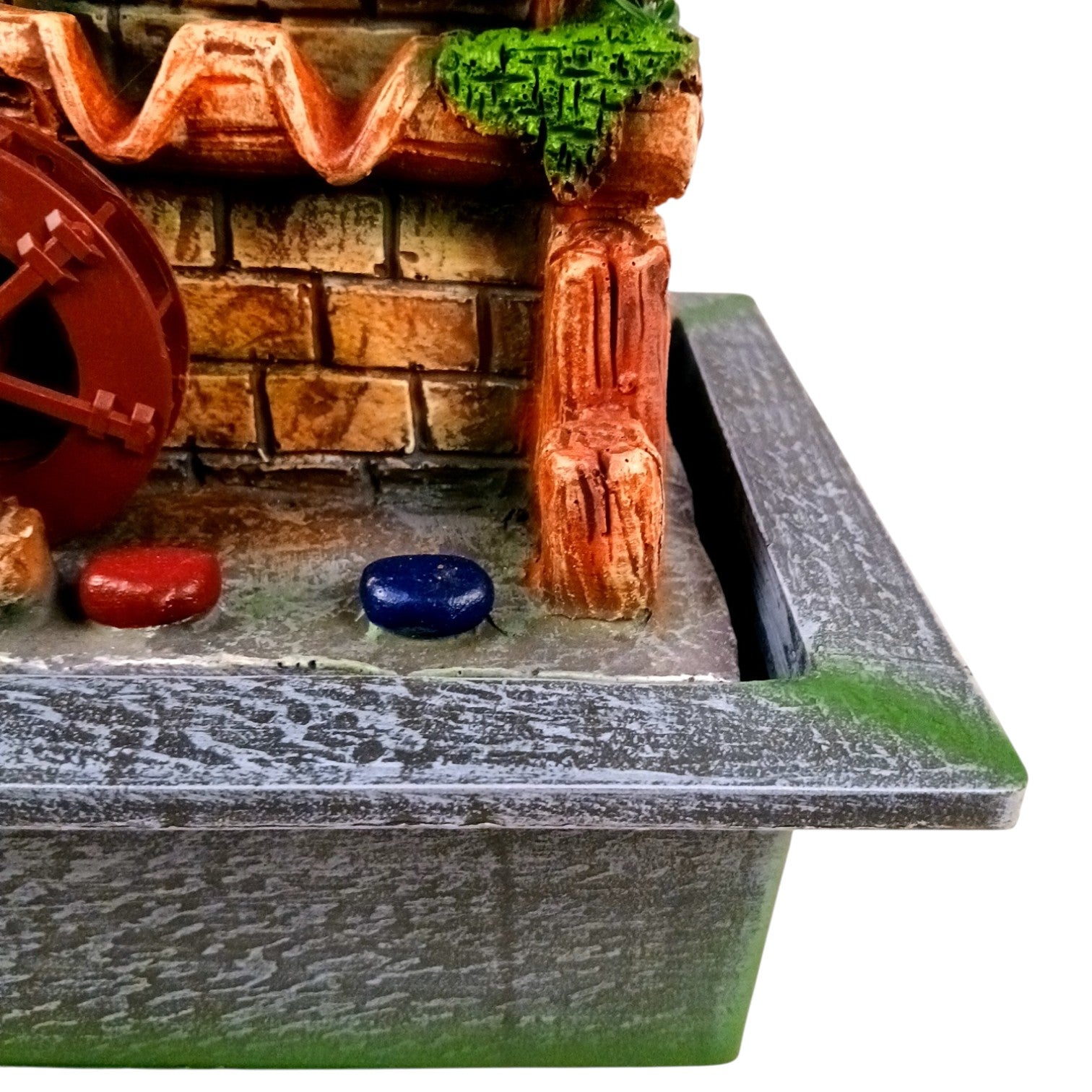Table Top Water Fountain | Indoor Fountains with LED Lights - 3 Steps Waterfall - For Vastu, Table, Office, Living Room, Home Decor & Gifts | Wedding & House Warming Gift - 15 Inch - Apkamart