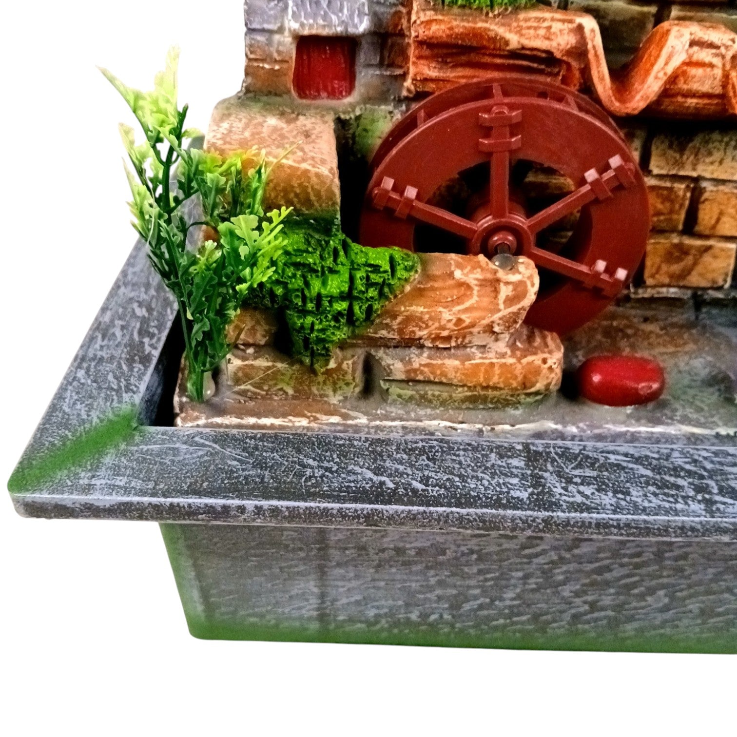 Table Top Water Fountain | Indoor Fountains with LED Lights - 3 Steps Waterfall - For Vastu, Table, Office, Living Room, Home Decor & Gifts | Wedding & House Warming Gift - 15 Inch - Apkamart