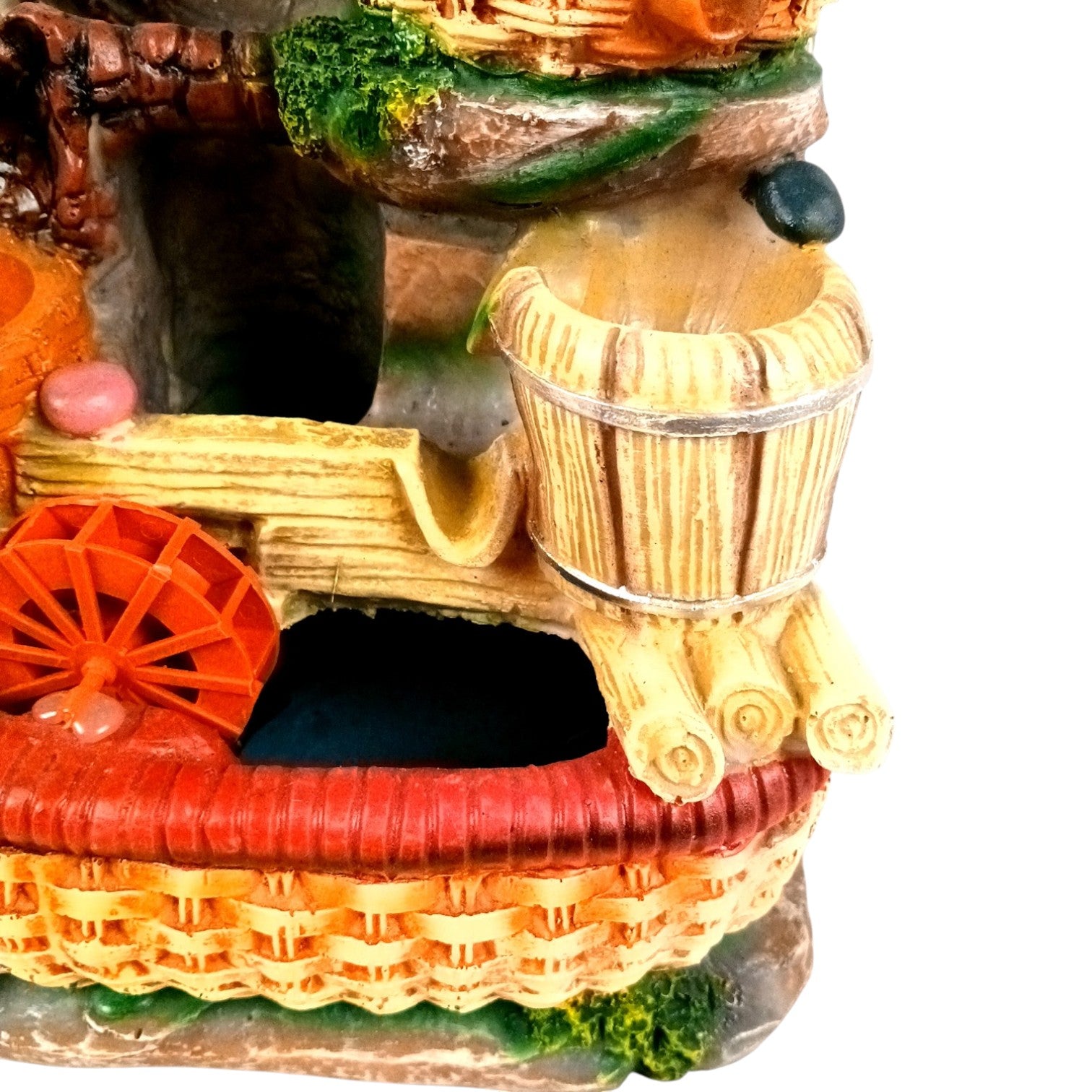 Indoor Water Fountain with LED Lights | Decoration Table Waterfall Cum Showpiece , 3 Steps Decor- For Vastu, Table, Office, Living Room, Home Decor & Gifts - 14 Inch - Apkamart