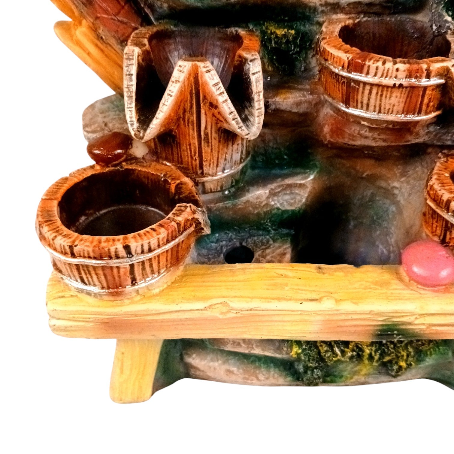 Indoor Water Fountain with LED Lights | Decoration Table Waterfall Cum Showpiece - For Vastu, Table, Office, Living Room, Home Decor & Gifts - 14 Inch - Apkamart