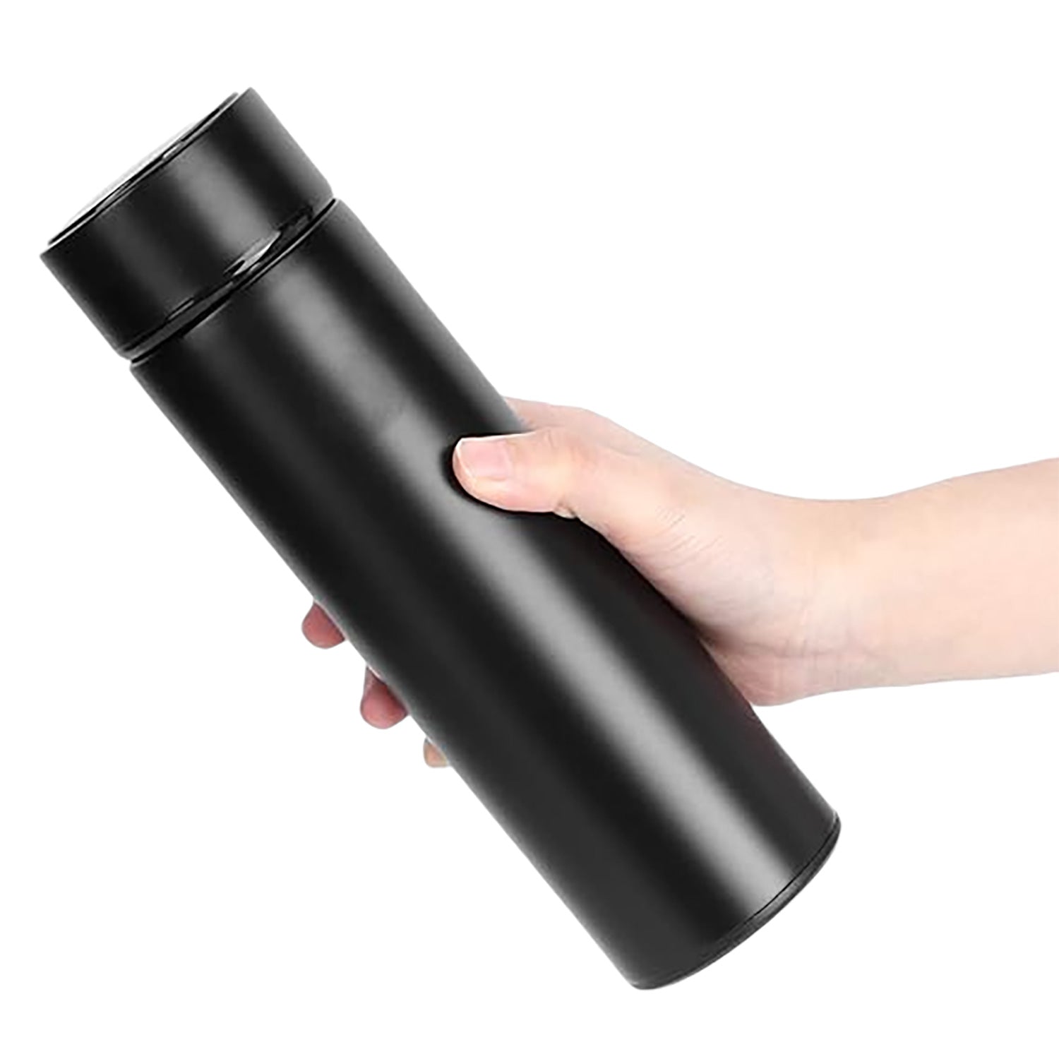 Black Stainless Steel Water Bottle with Temperature Display | Insulated Bottle For Hot and Cold Water - for Kids Birthday & Return Gifts - Apkamart