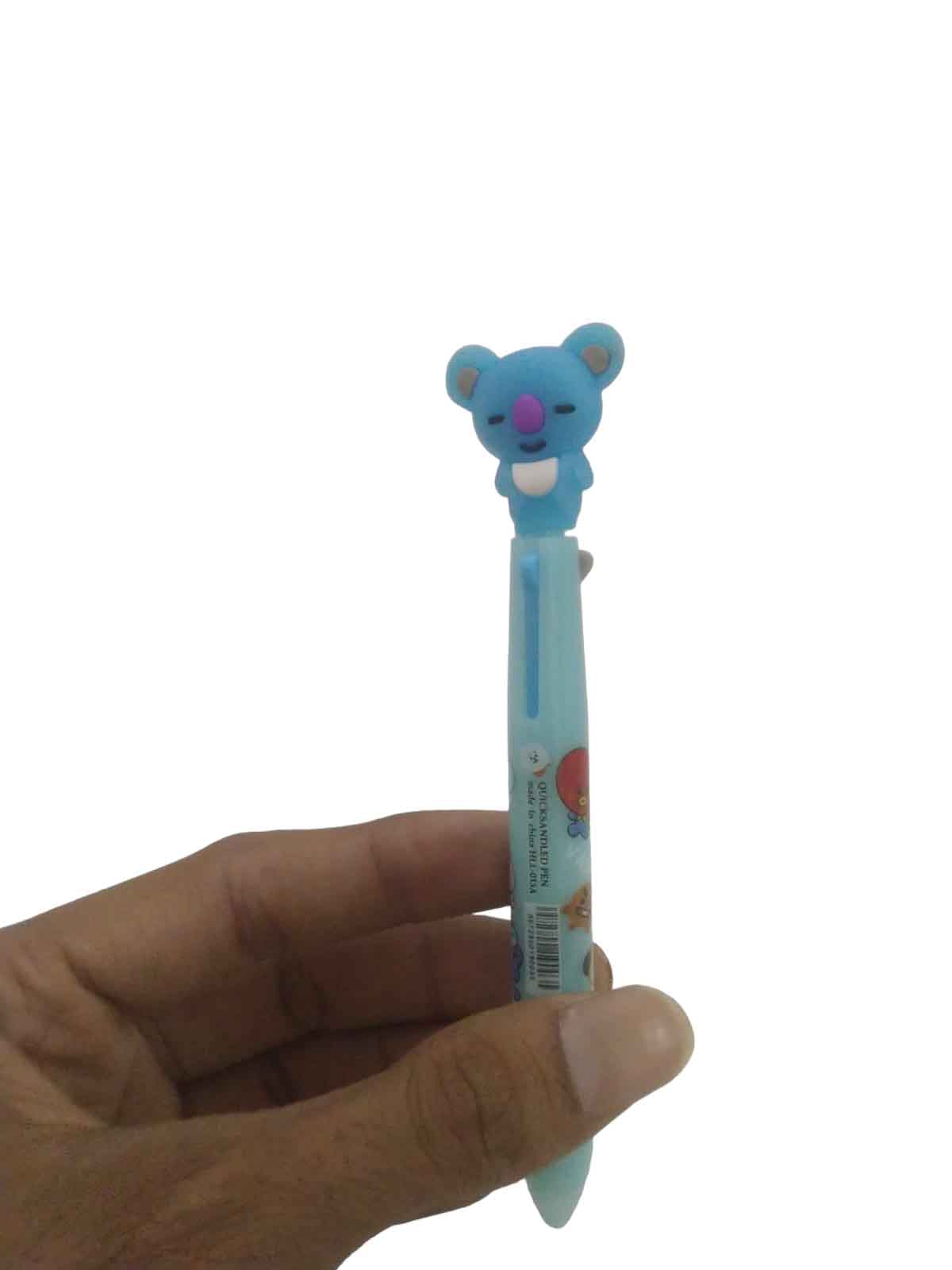 3 Refill Pen - Multi-Color with Cool Heart & Animal Topper - For Kids, School & Birthday Return Gift (Pack of 6) & (Pack of 12) - Apkamart