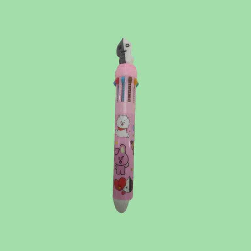 Refill Pen - Multi-Color with Cool Animal & Heart Topper - For Kids, School & Birthday Return Gift (Pack of 6) - Apkamart
