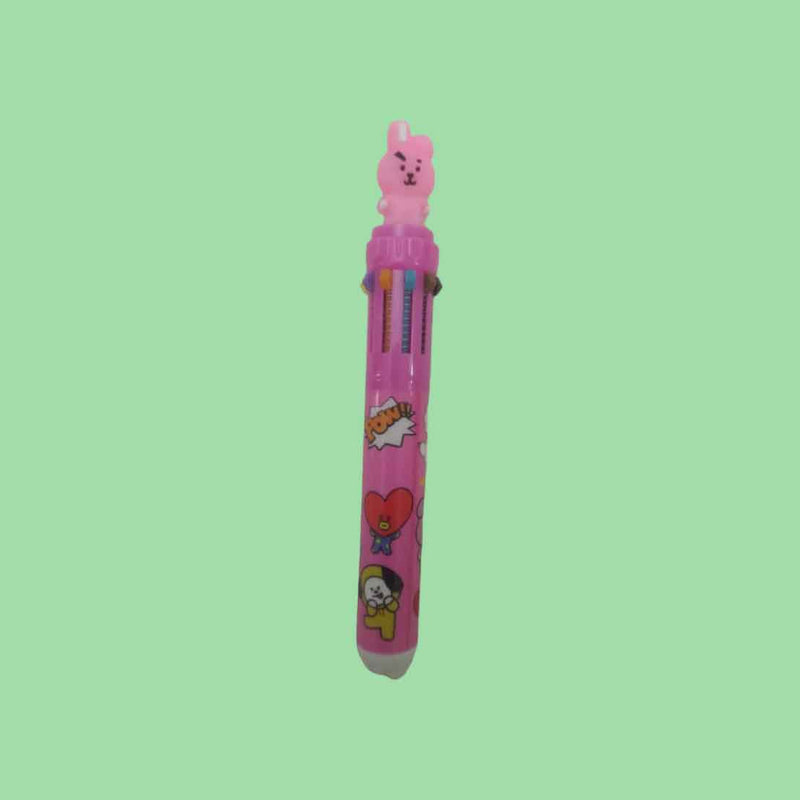 Refill Pen - Multi-Color with Cool Animal & Heart Topper - For Kids, School & Birthday Return Gift (Pack of 6) - Apkamart