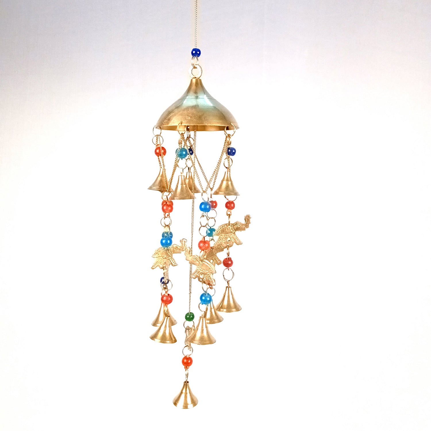 Windchime Hangings | Brass Wind Chimes for Fengshui - for Vastu, Balcony, Garden, Good Luck, Home Decor & Gifts - 18 Inch - Apkamart