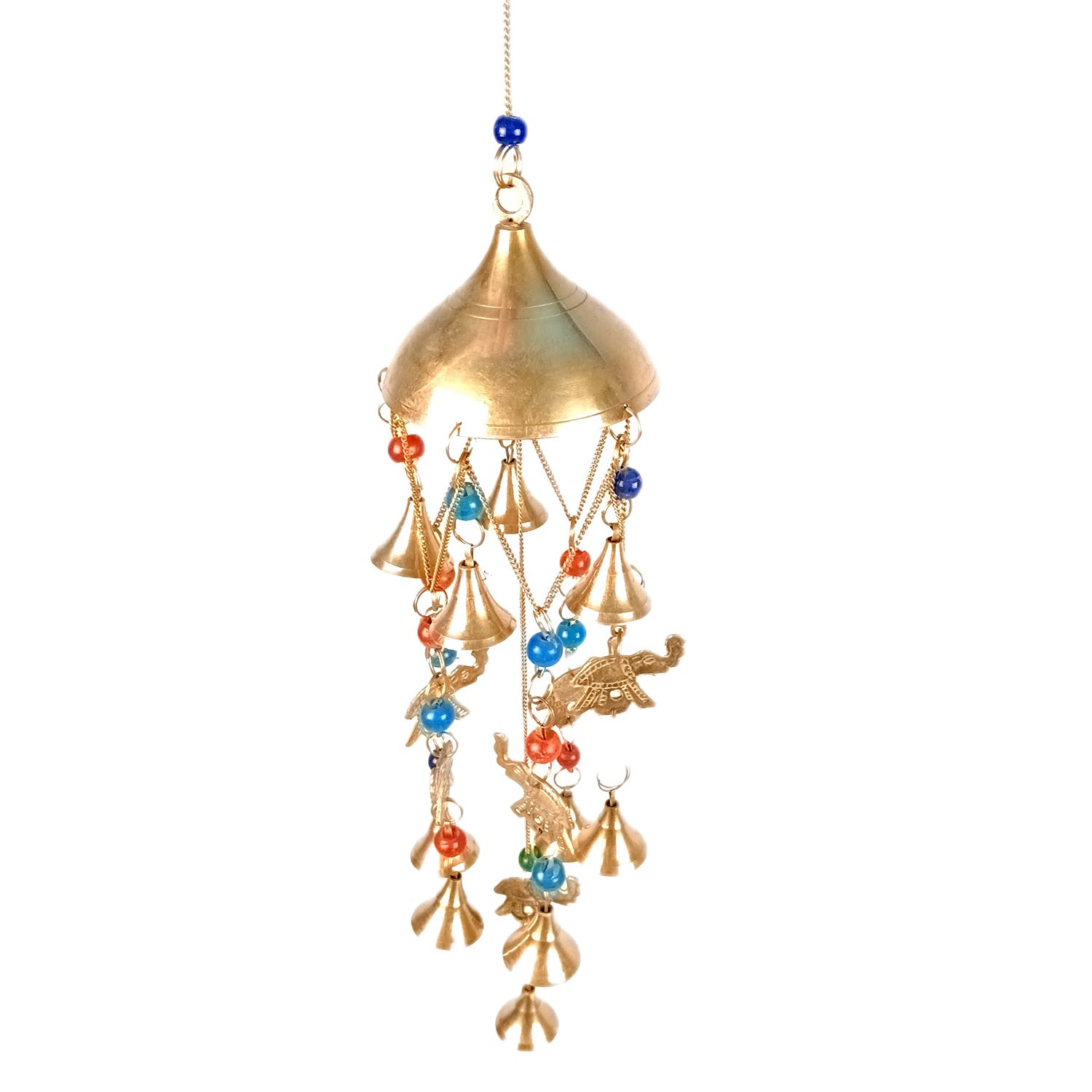 Windchime Hangings | Brass Wind Chimes for Fengshui - for Vastu, Balcony, Garden, Good Luck, Home Decor & Gifts - 18 Inch - Apkamart