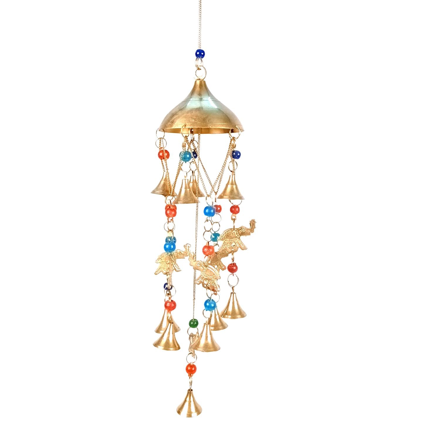 Windchime Hangings | Brass Wind Chimes for Fengshui - for Vastu, Balcony, Garden, Good Luck, Home Decor & Gifts - 18 Inch - Apkamart