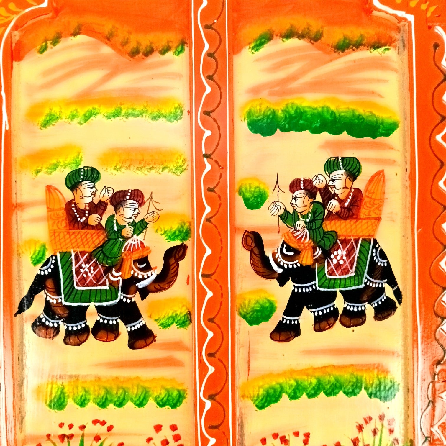 Jharokha Window Wall Hanging | Openable Multicolor Wooden Jharokha for Home Decor, Living Room, Entrance & Traditional Wall Art - 15 Inch - Apkamart