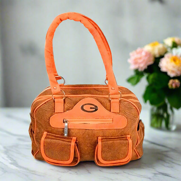 【新品未使用】te+ 手袋 check WOMEN orange 21cm Buy Women's Handbags | Big Shoulder Bag & Purses Online