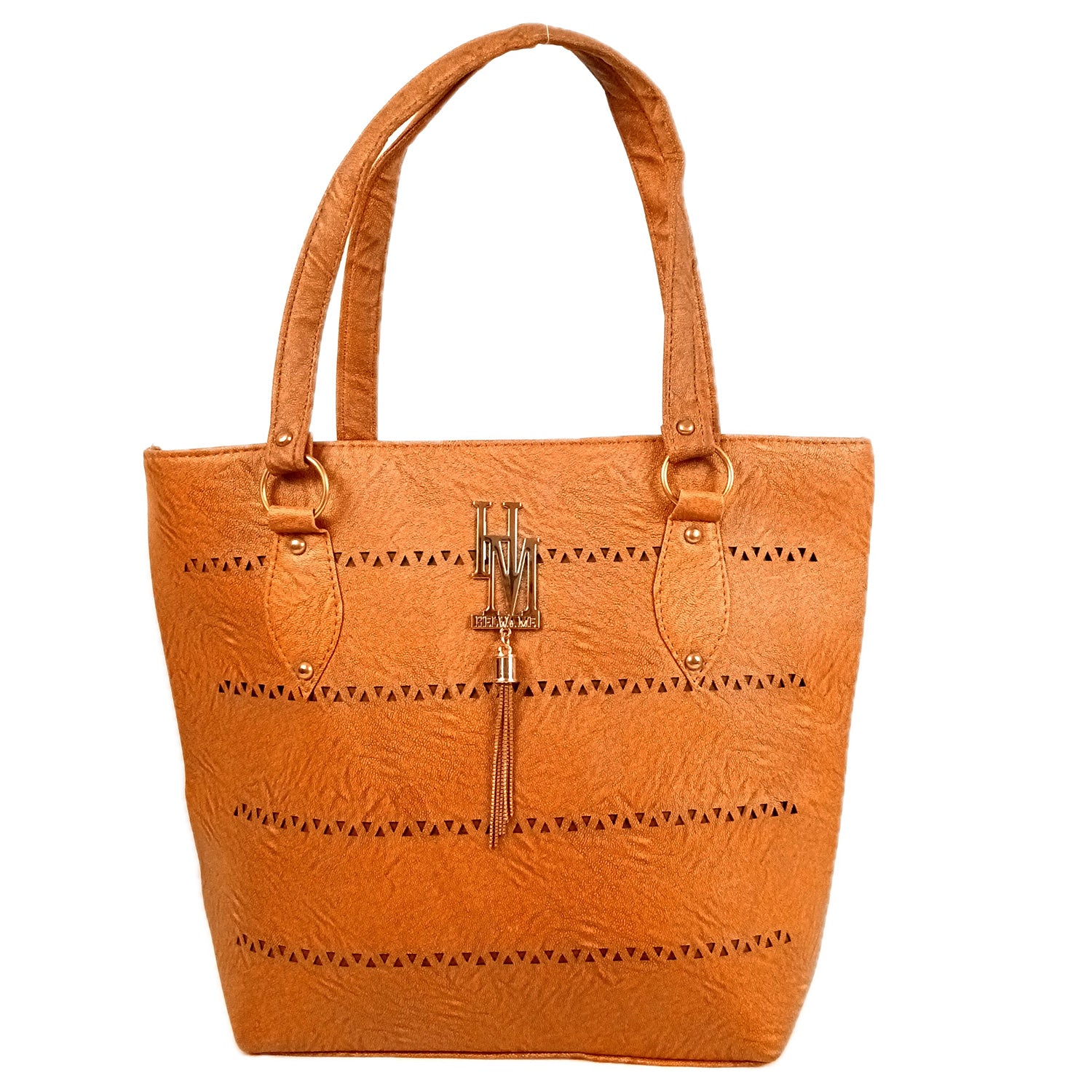 Women's Handbags | Premium PU Leather Big Shoulder Bags | Latest Trendy Ladies Purse |Top Handle Stylish Large Capacity Tote Bags With Dual Spacious Compartments - Peach - Apkamart #Colour_Brown