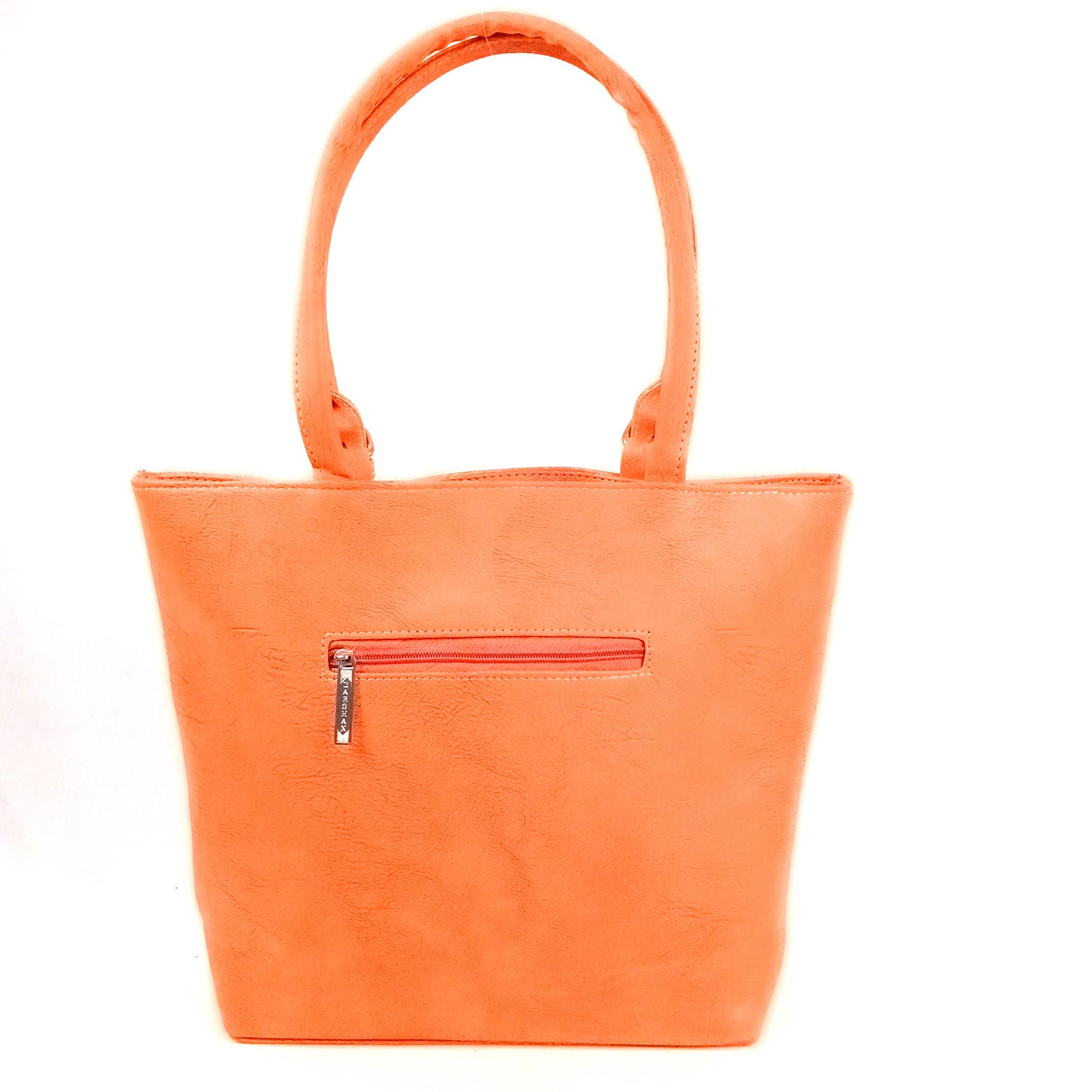 Women's Handbags | Premium PU Leather Big Shoulder Bags | Latest Trendy Ladies Purse |Top Handle Stylish Large Capacity Tote Bags With Dual Spacious Compartments - Pink - Apkamart #Colour_Orange