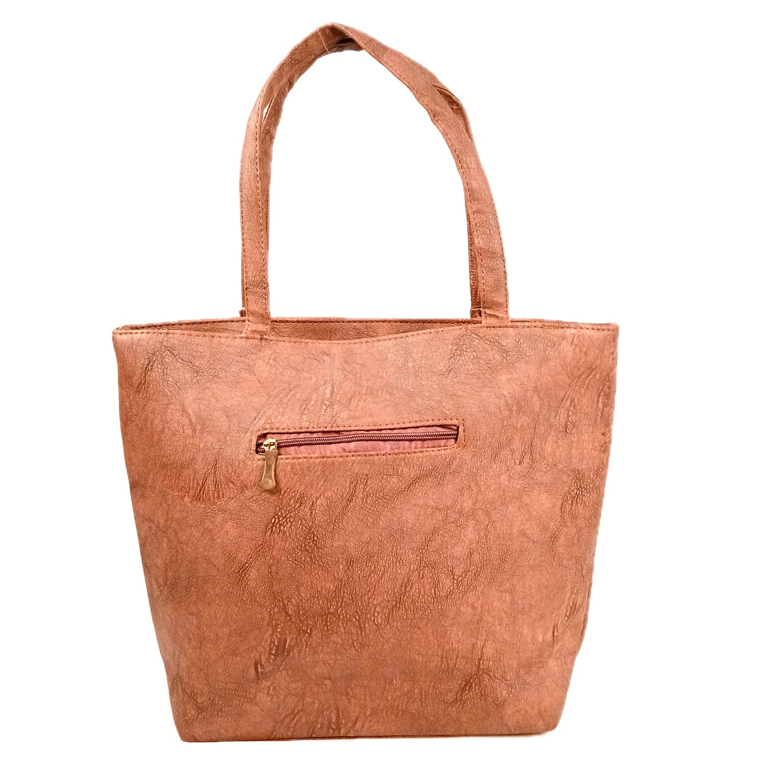 Women's Handbags | Premium PU Leather Big Shoulder Bags | Latest Trendy Ladies Purse |Top Handle Stylish Large Capacity Tote Bags With Dual Spacious Compartments - Peach - Apkamart #Colour_Pink