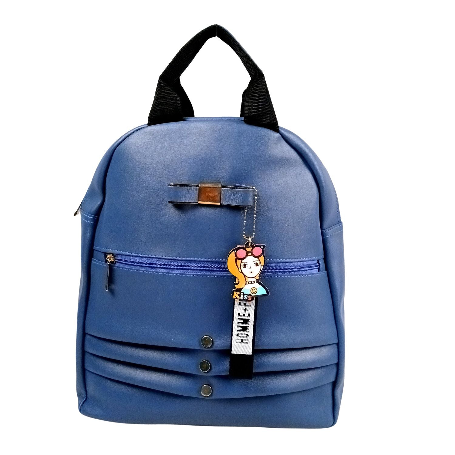 Backpack Bag |Premium PU Leather Casual Pithu Bags | Latest Trendy Office Bag | School & College Bags for Girls - For Woman, Girls, Laptop, Office & Gifts - Blue - Apkamart