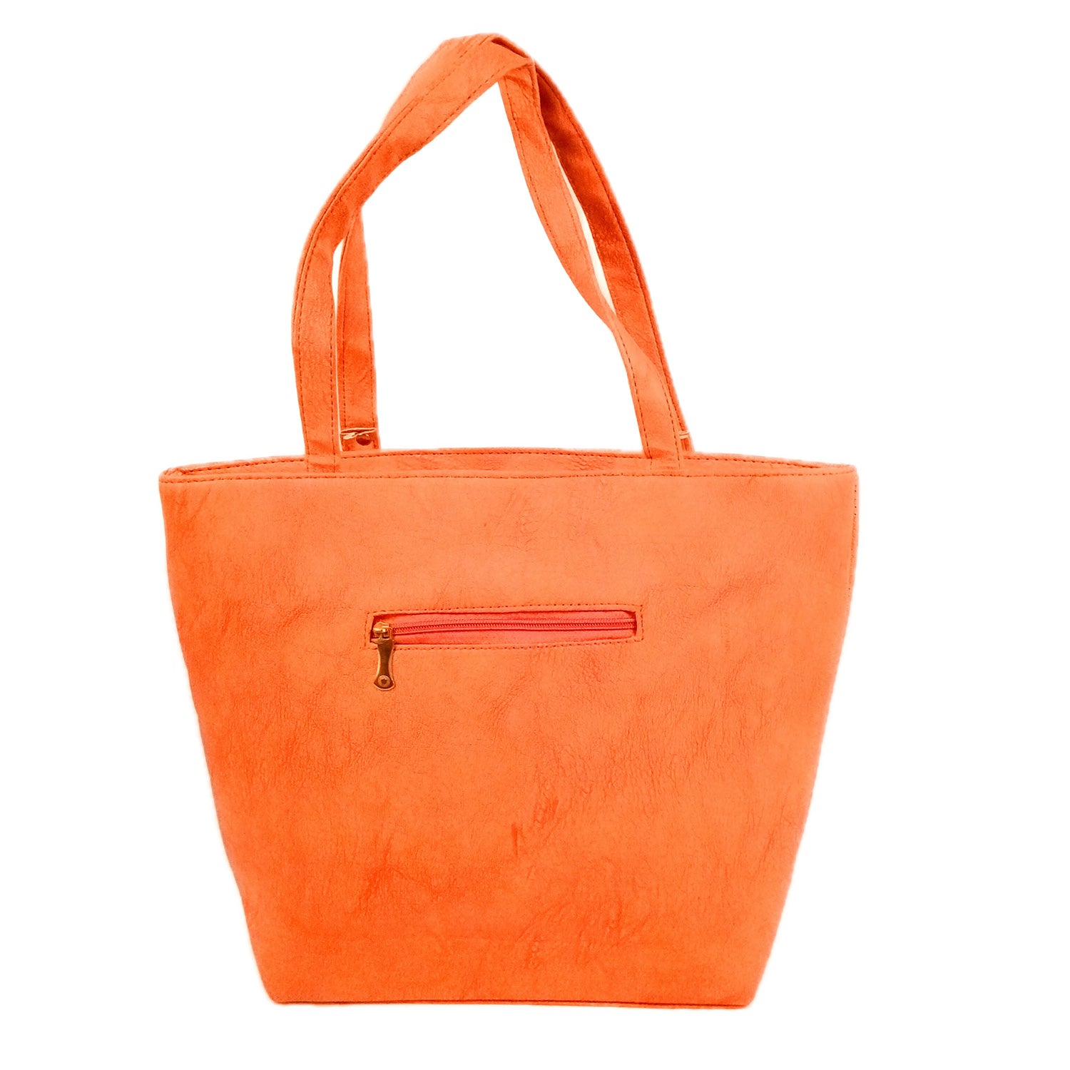 Women's Handbags | Premium PU Leather Big Shoulder Bags | Latest Trendy Ladies Purse |Top Handle Stylish Large Capacity Tote Bags With Dual Spacious Compartments - Peach - Apkamart #Colour_Peach