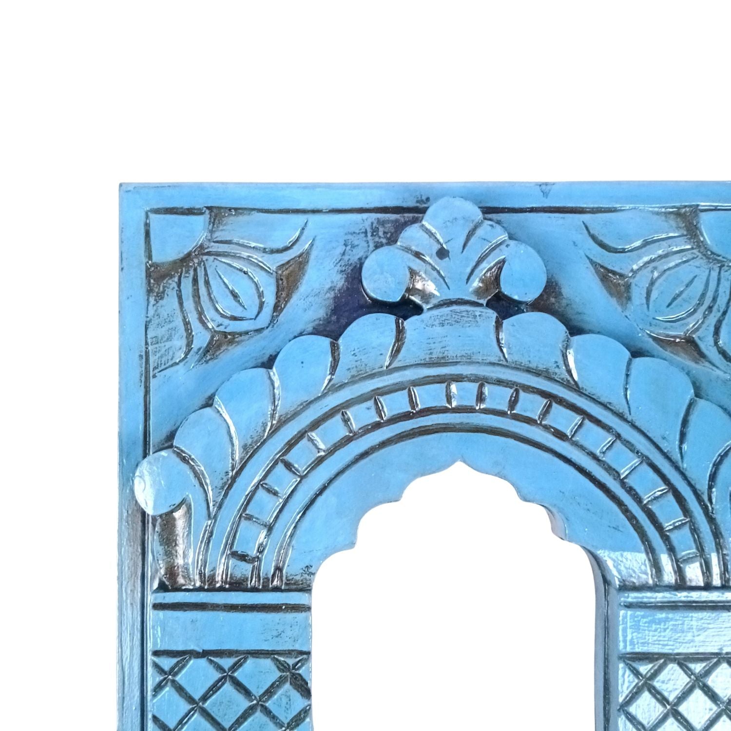 Wooden Jharokha Frame | Rajasthani Wall Decor - 11 inch-Apkamart