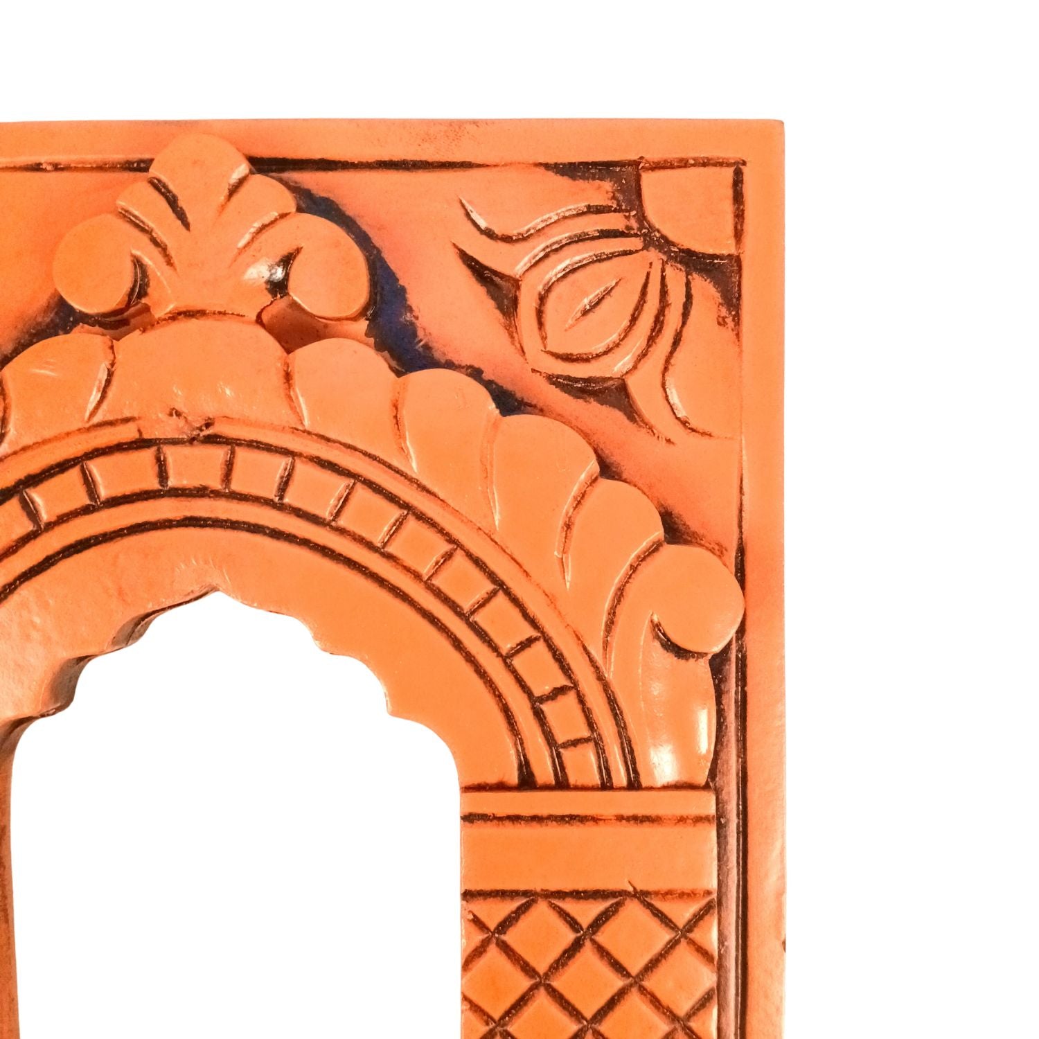 Wooden Jharokha Frame | Rajasthani Wall Decor - 11 inch-Apkamart