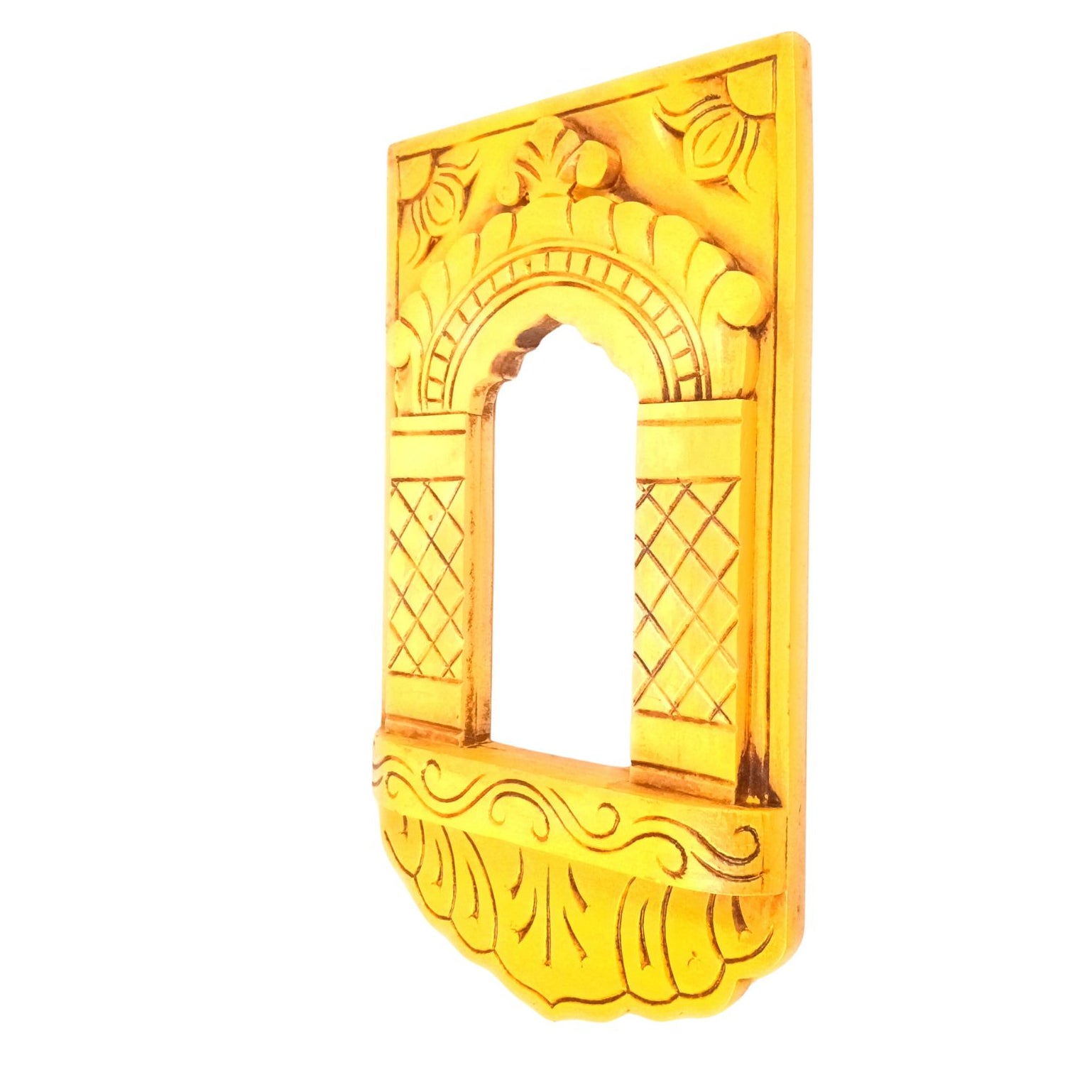 Wooden Jharokha Window Wall Hanging | Rajasthani Decor - 15 inch-Apkamart