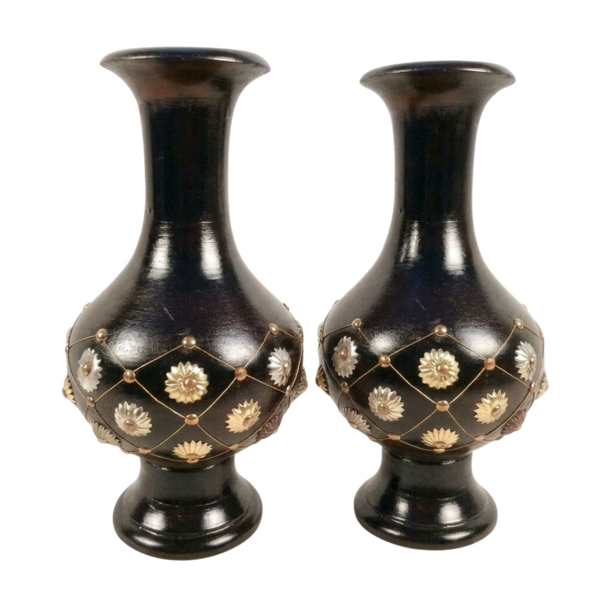 Wooden Decorative Vase (Set of 2) – 12 Inch